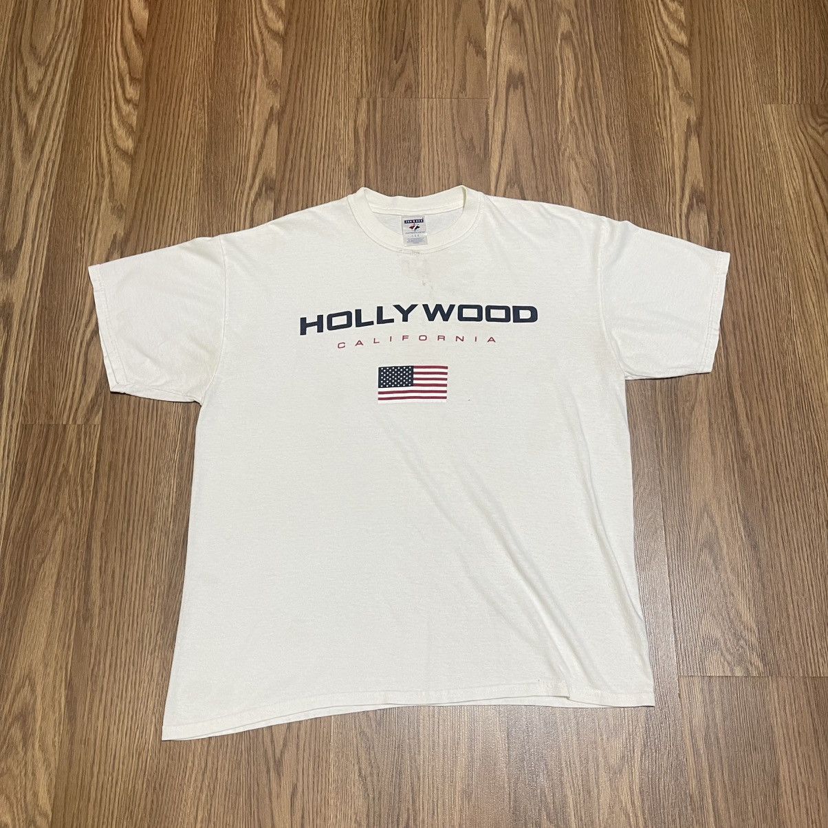 Vintage White vintage 90s Hollywood California USA t-shirt Size US L / EU 52-54 / 3 - 2 Thumbnail