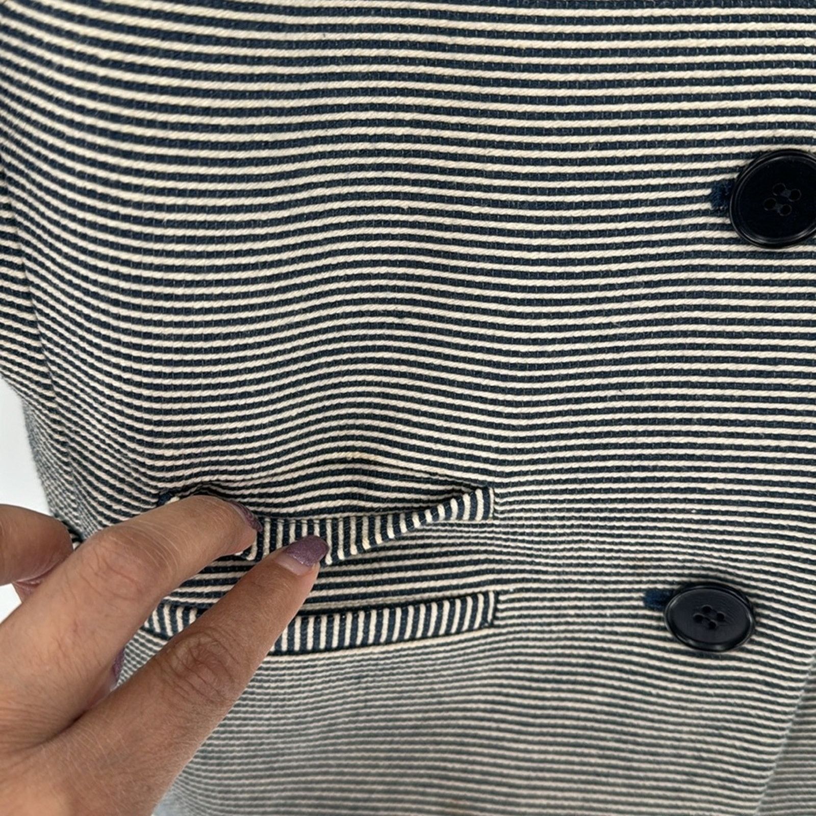 Other TALBOTS THE JACKIE FIT Button Down Blazer jacket striped Size S / US 4 / IT 40 - 4 Thumbnail