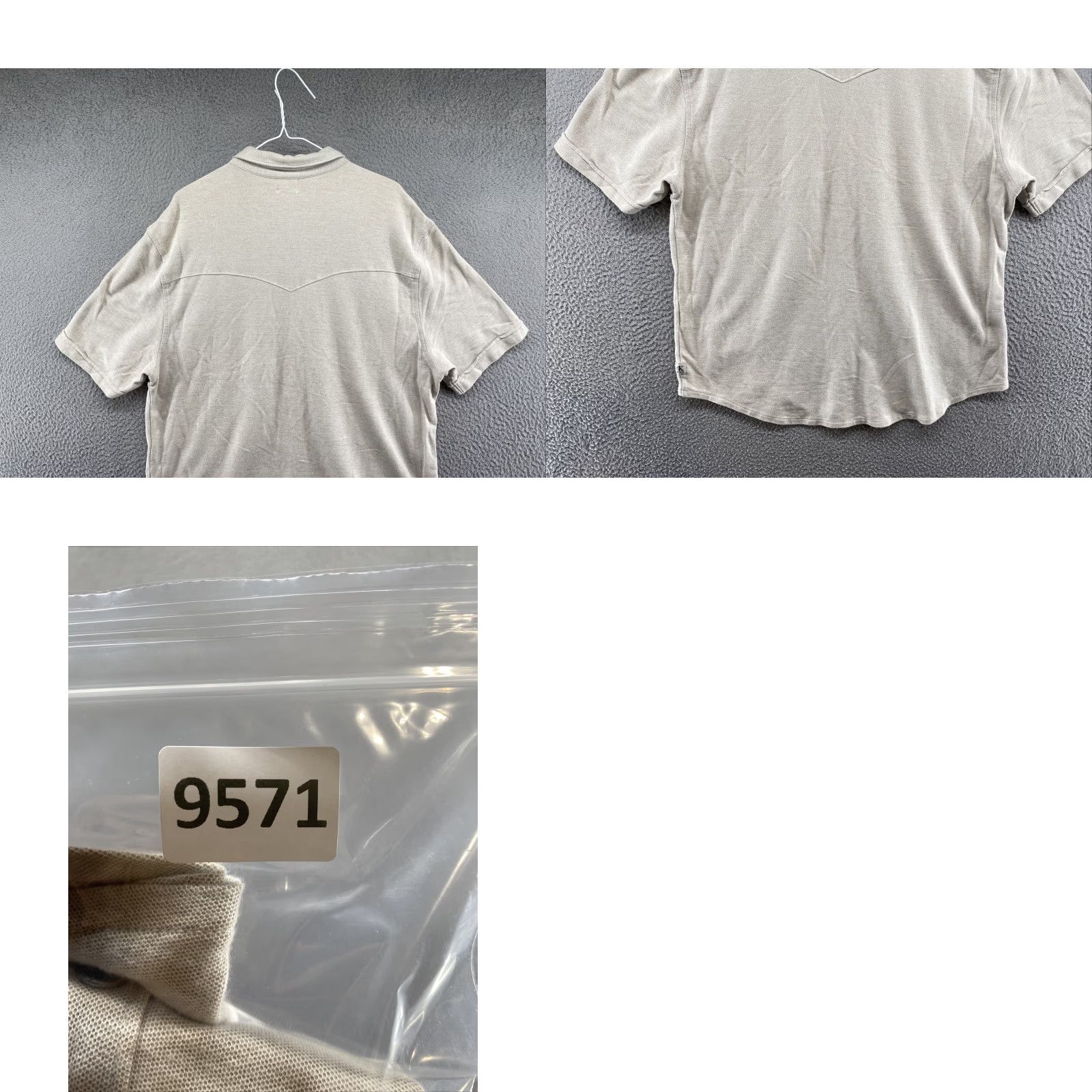 Calvin Klein Calvin Klein Jeans Short Sleeve Pearl Snap Down Shirt Men’s XL Beige Button-Up Casual Size US XL / EU 56 / 4 - 8 Thumbnail