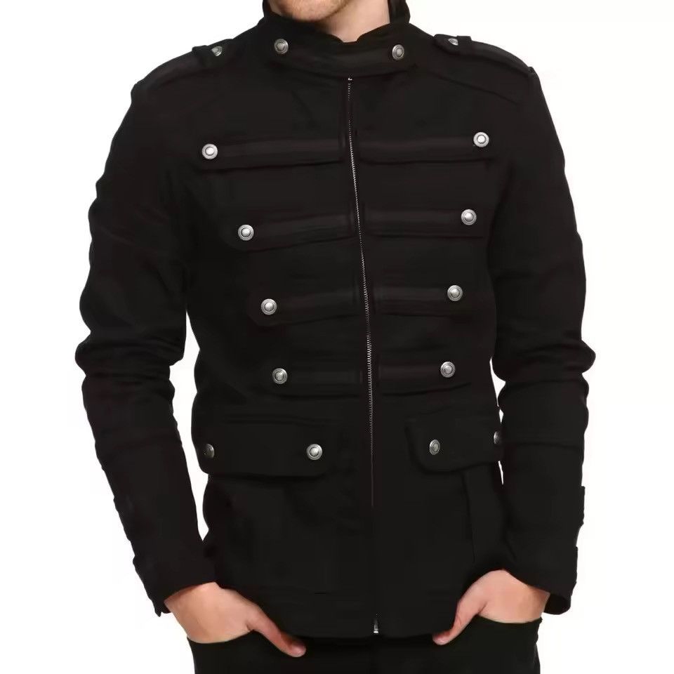 Japanese Brand Vintage Military-Inspired Denim Jacket – Bold, Structured Size US M / EU 48-50 / 2 - 1 Thumbnail