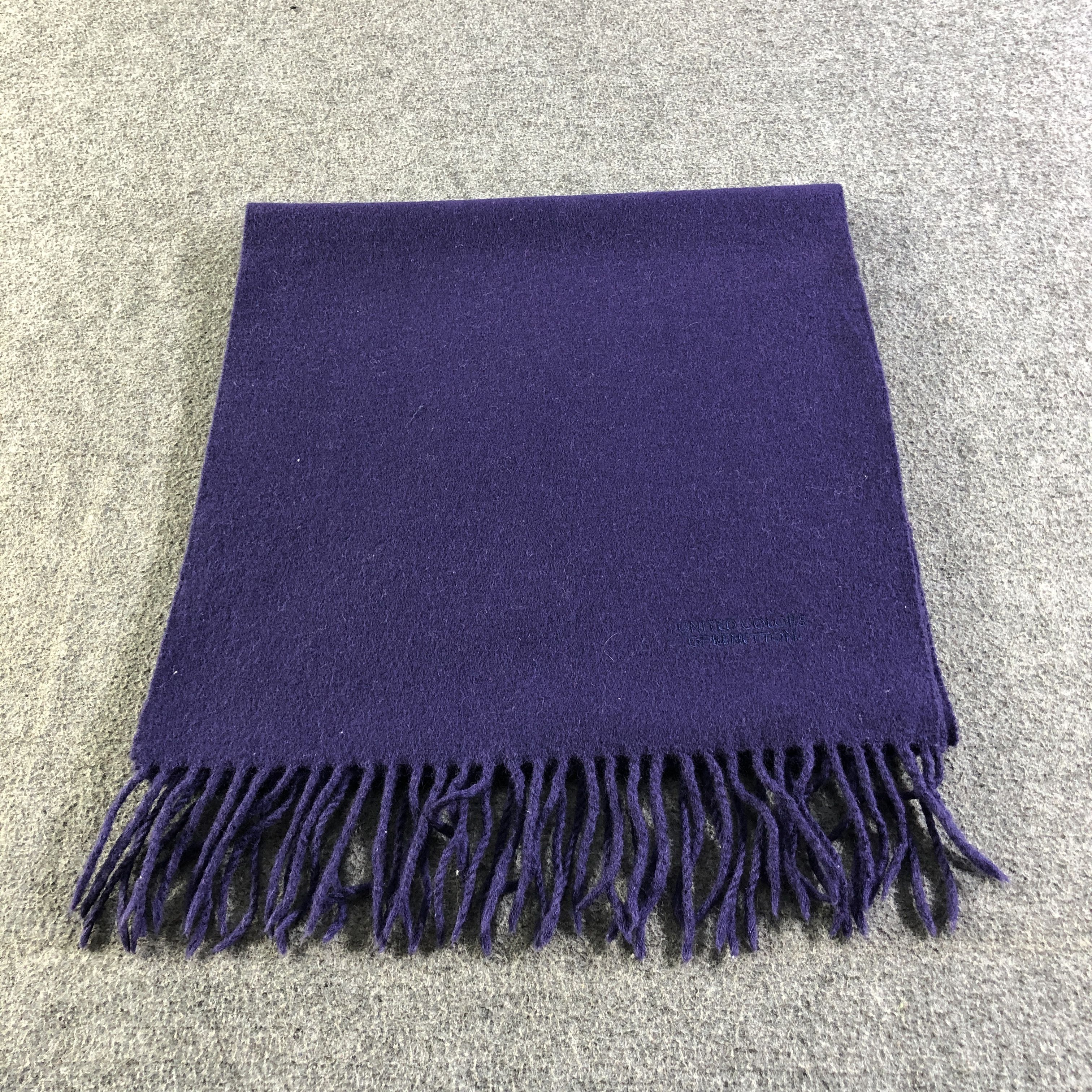 United Colors Of Benetton United Colors Of Benetton Wool Scarf Muffler V2758 Size ONE SIZE - 2 Thumbnail