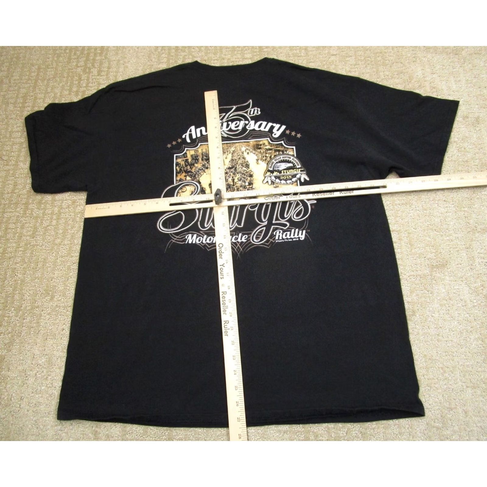 Vintage Sturgis Shirt Men XXL Black Short Sleeve Motorcycle Anniversary Rally Black Hill Tom's T's Shirt Mens 2XL Black Graphic Print Vintage? Size US XXL / EU 58 / 5 - 5 Thumbnail
