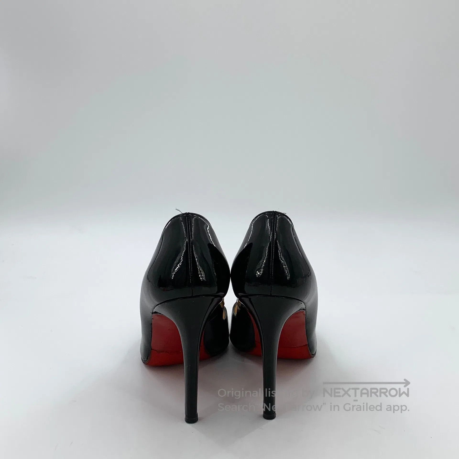 Christian Louboutin Christian Louboutin Black Patent Leather Pointed Heel High Size US 5.5 / IT 35.5 - 4 Thumbnail