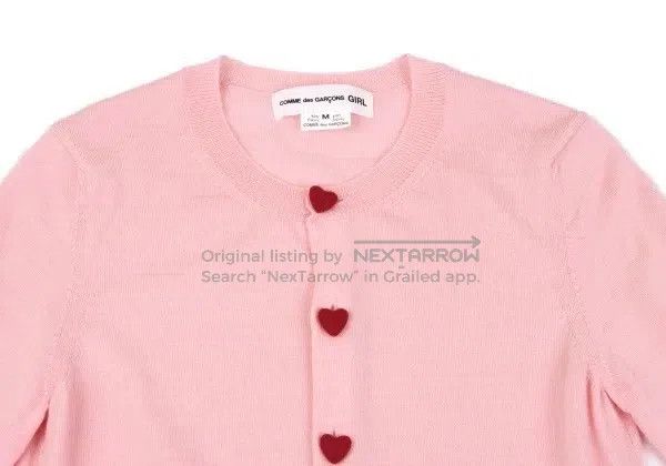 Comme des Garcons Comme Des Garcons Pink vintage heart-knit top Size M / US 6-8 / IT 42-44 - 4 Thumbnail