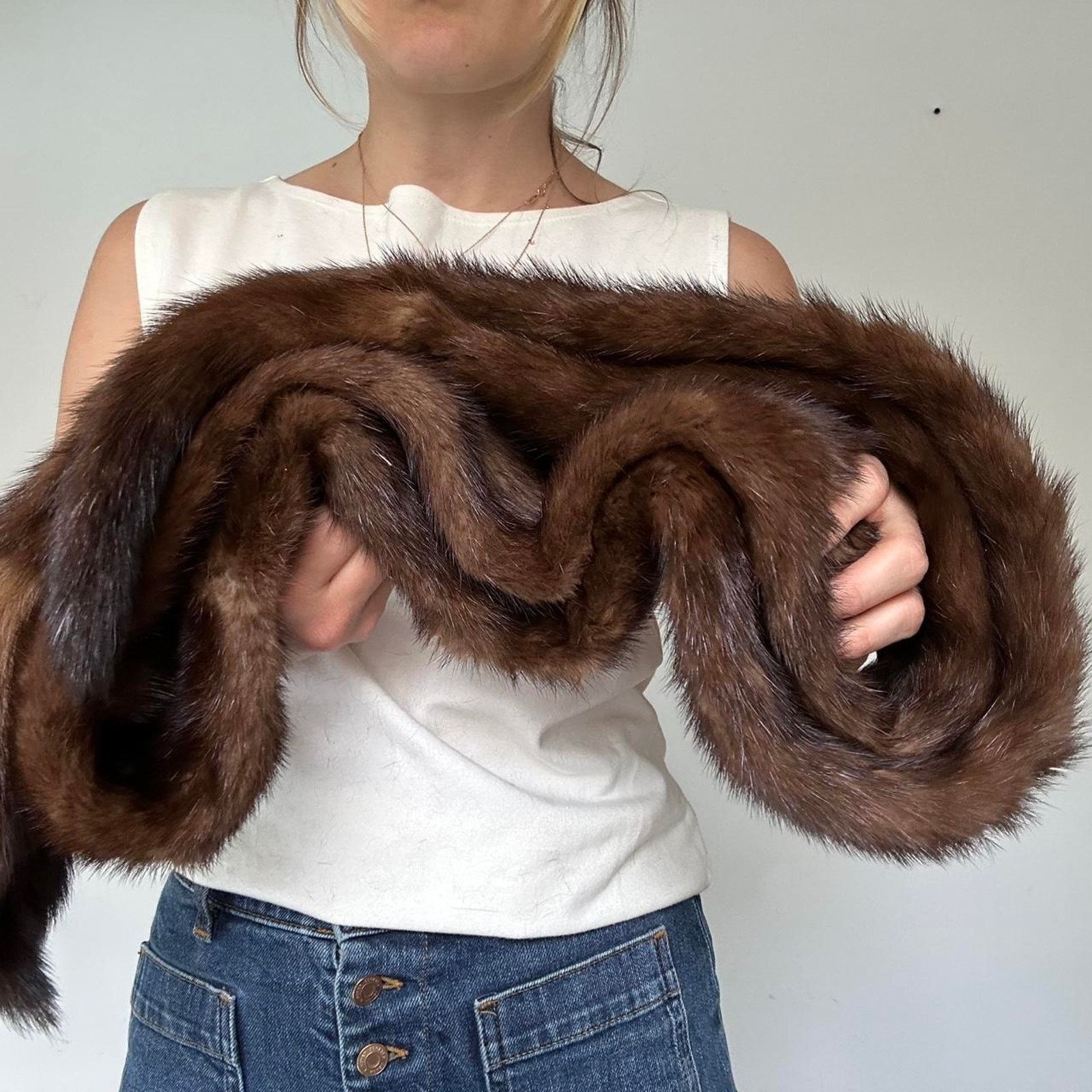 Other Vintage Genuine Fur Scarf and Mittens (one size) Size ONE SIZE - 5 Thumbnail