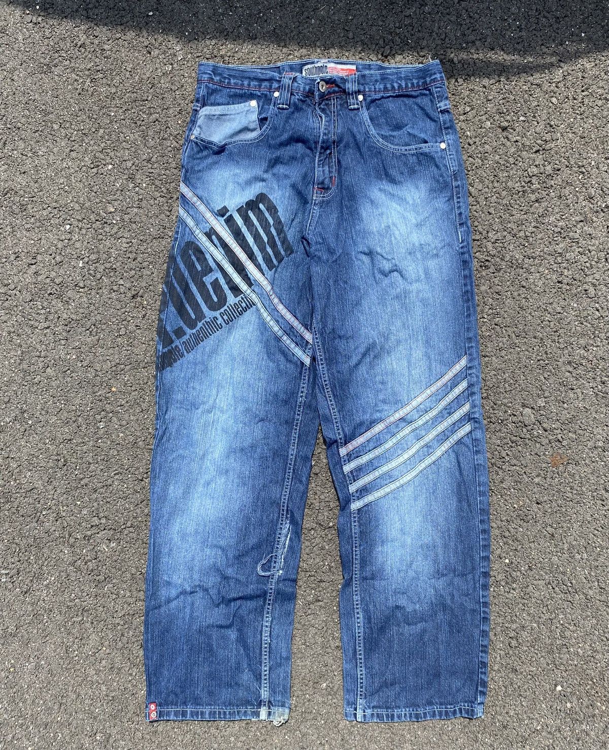 Southpole Crazy vintage red tab baggy southpole jeans Size US 32 / EU 48 - 2 Thumbnail