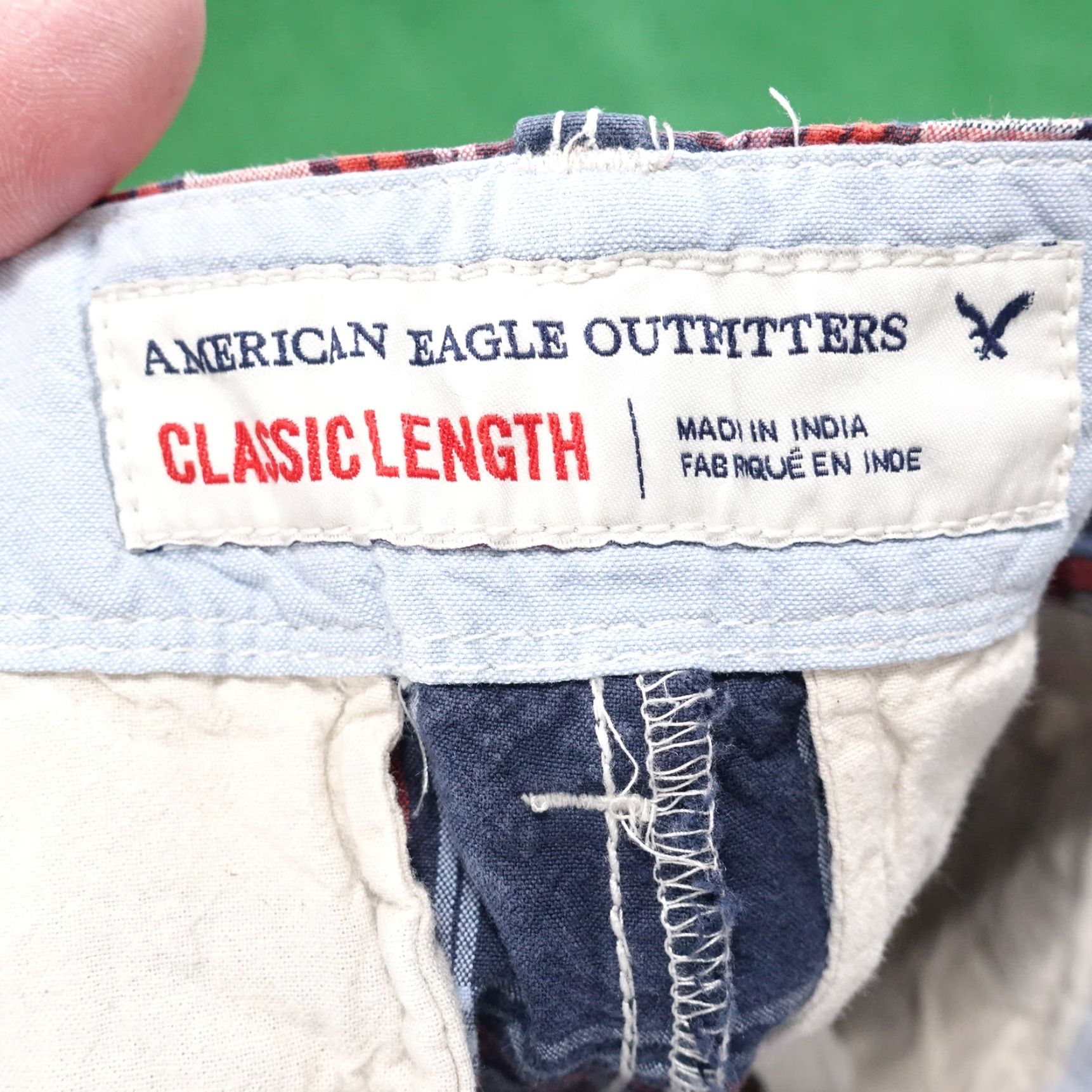 Vintage American Eagle Mens Shorts Size 26 Plaid Cotton Casual Regular Fit Fall Spring Summer Winter Size US 26 / EU 42 - 6 Thumbnail