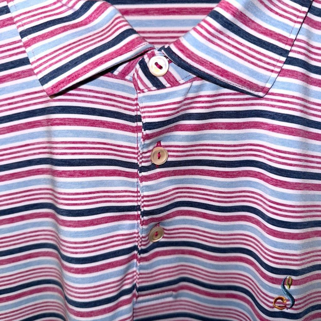 Peter Millar Peter Millar Summer Comfort Striped Golf Polo Shirt L Size US L / EU 52-54 / 3 - 3 Thumbnail