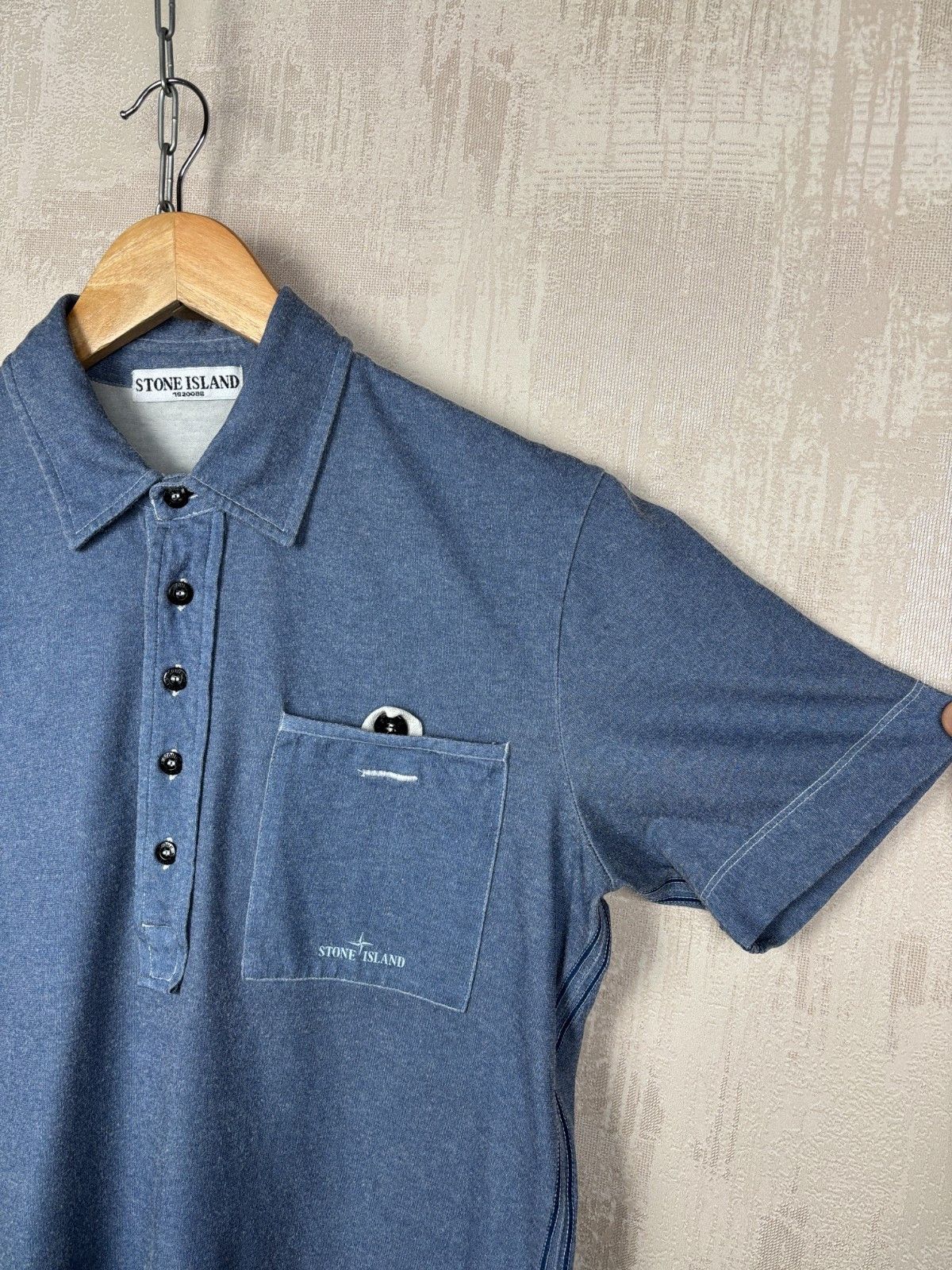 Stone Island Vintage Stone Island Polo T-shirt Pocket Size S Size US S / EU 44-46 / 1 - 4 Thumbnail