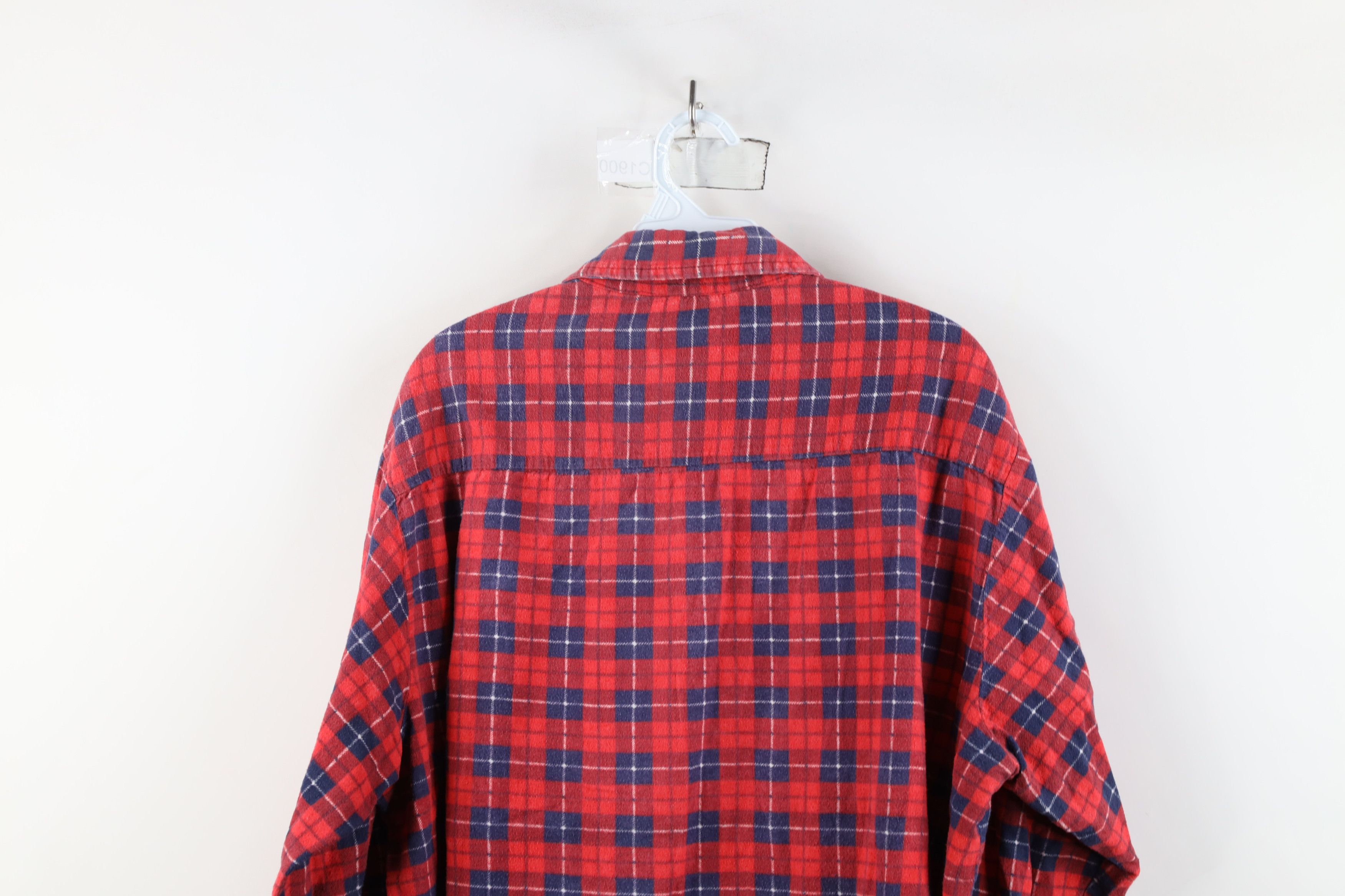 Vintage Vintage 70s Streetwear Collared Button Shirt Red Plaid Size US XL / EU 56 / 4 - 12 Thumbnail