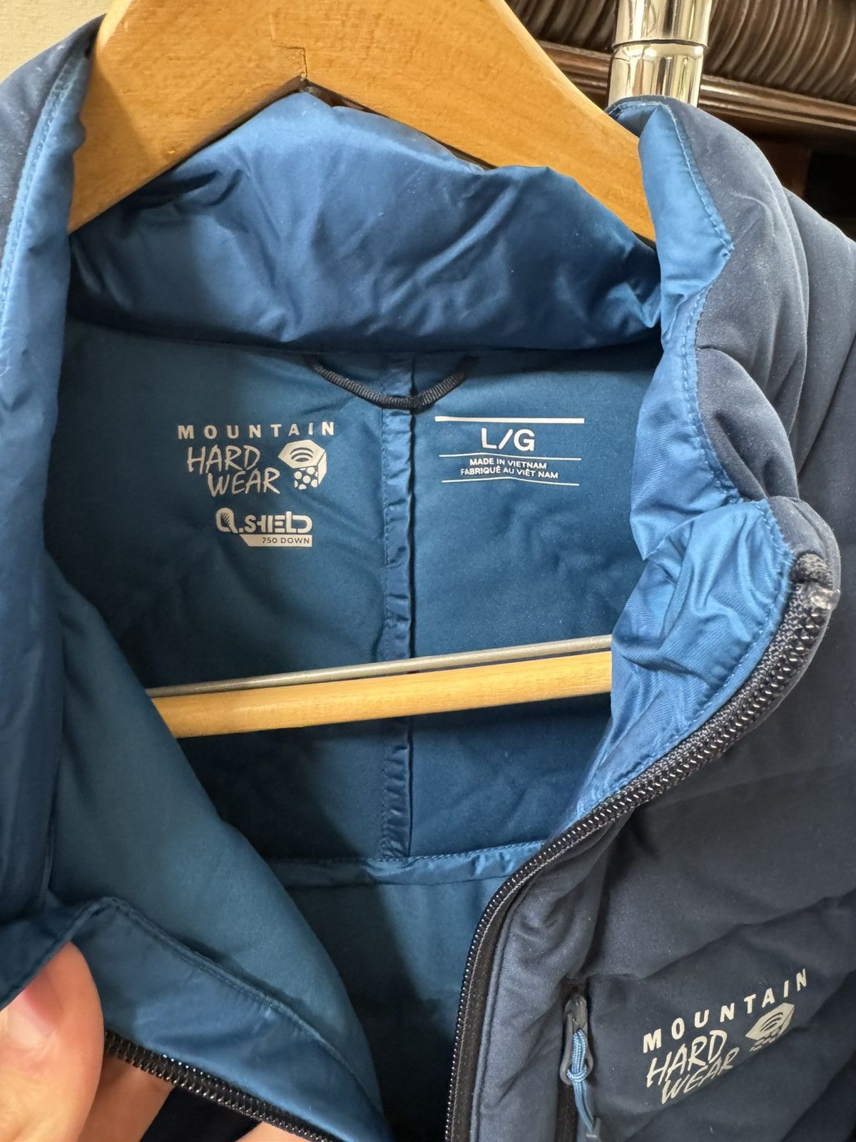 Mountain Hardwear Mountain Hardwear Men's Navy Down Jacket Size US L / EU 52-54 / 3 - 3 Thumbnail