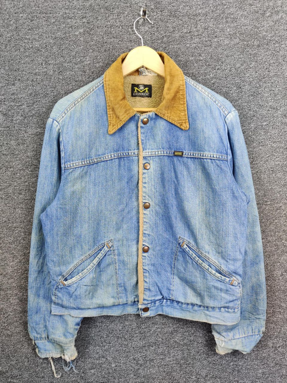 Japanese Brand Vintage Thrashed 90s Blue Bell Maverick Denim Jacket Size US M / EU 48-50 / 2 - 1 Thumbnail