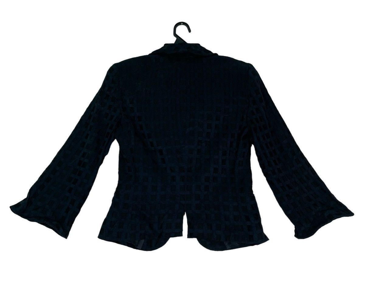 Giorgio Armani Vtg 90s Giorgio Armani mat pattern blazer jacket Size XS / US 0-2 / IT 36-38 - 4 Thumbnail