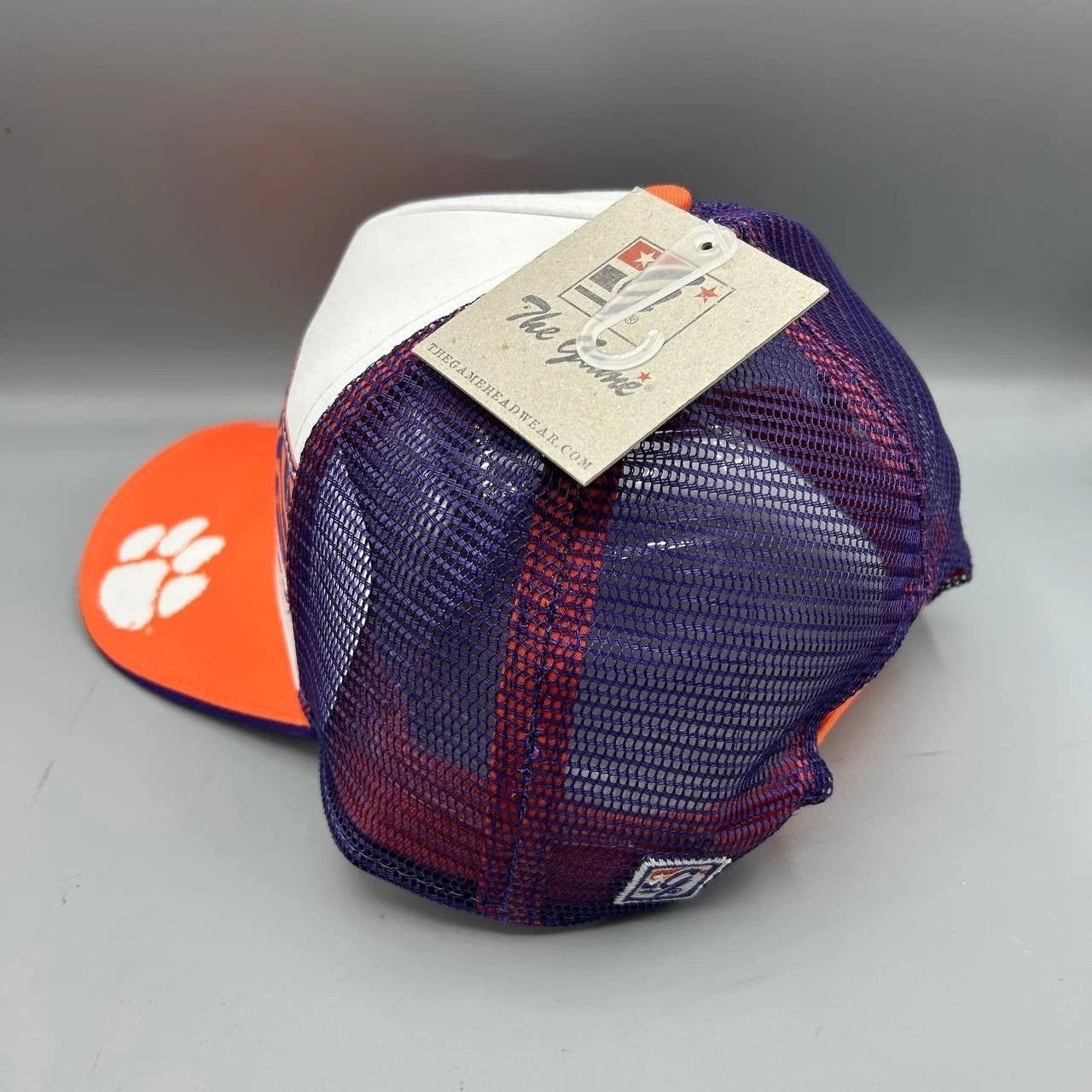 The Game Clemson Tigers NCAA Trucker Hat Men White Orange Snap Back Size ONE SIZE - 6 Thumbnail