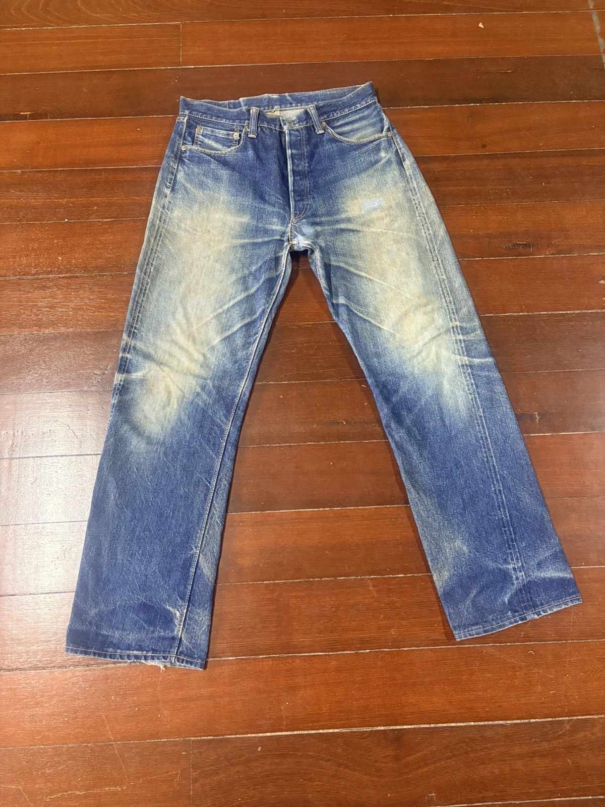 Warehouse & Co. vintage Warehouse 1001 indigo distressed rework selvedge Size US 34 / EU 50 - 1 Thumbnail