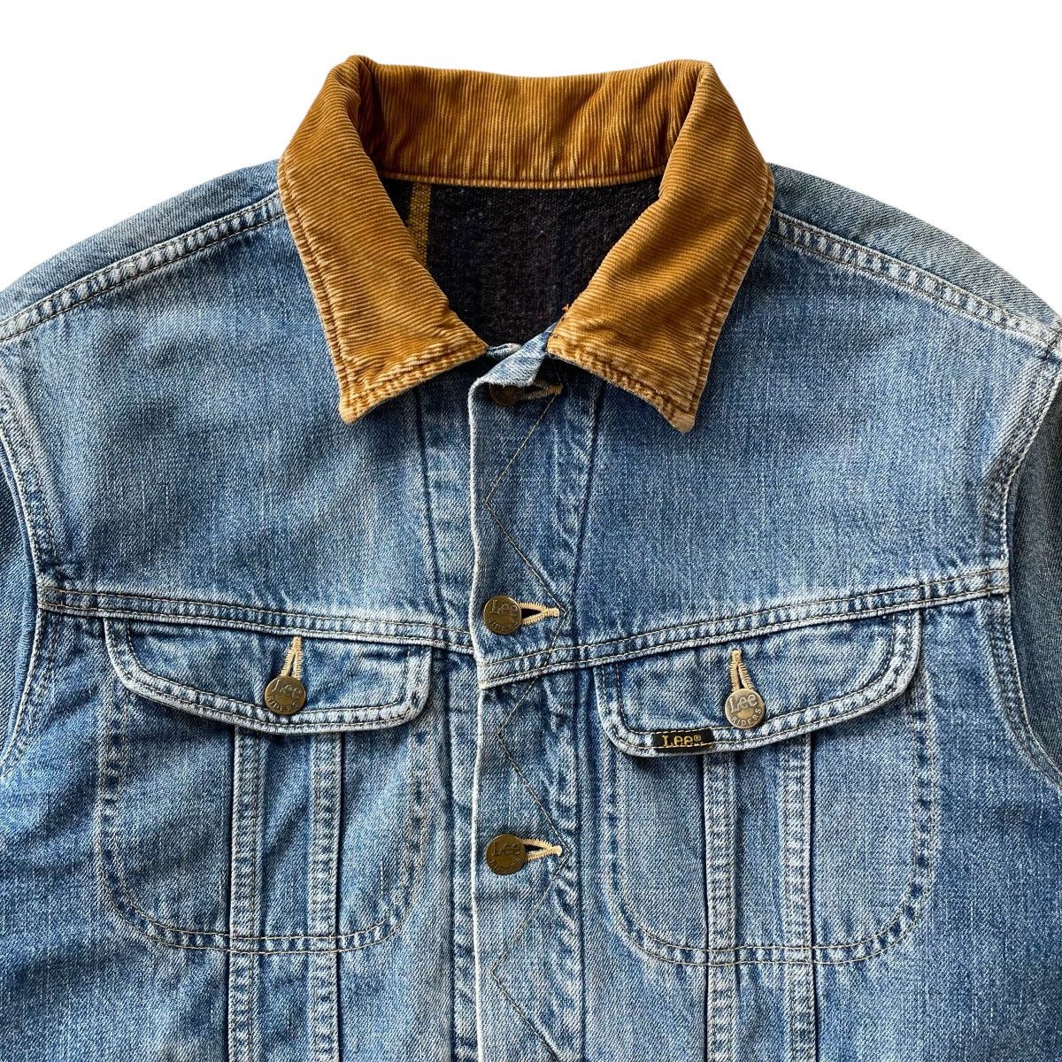 Lee 80s Vintage Lee Storm Riders - Blanket Lined Denim Trucker Size US M / EU 48-50 / 2 - 4 Thumbnail