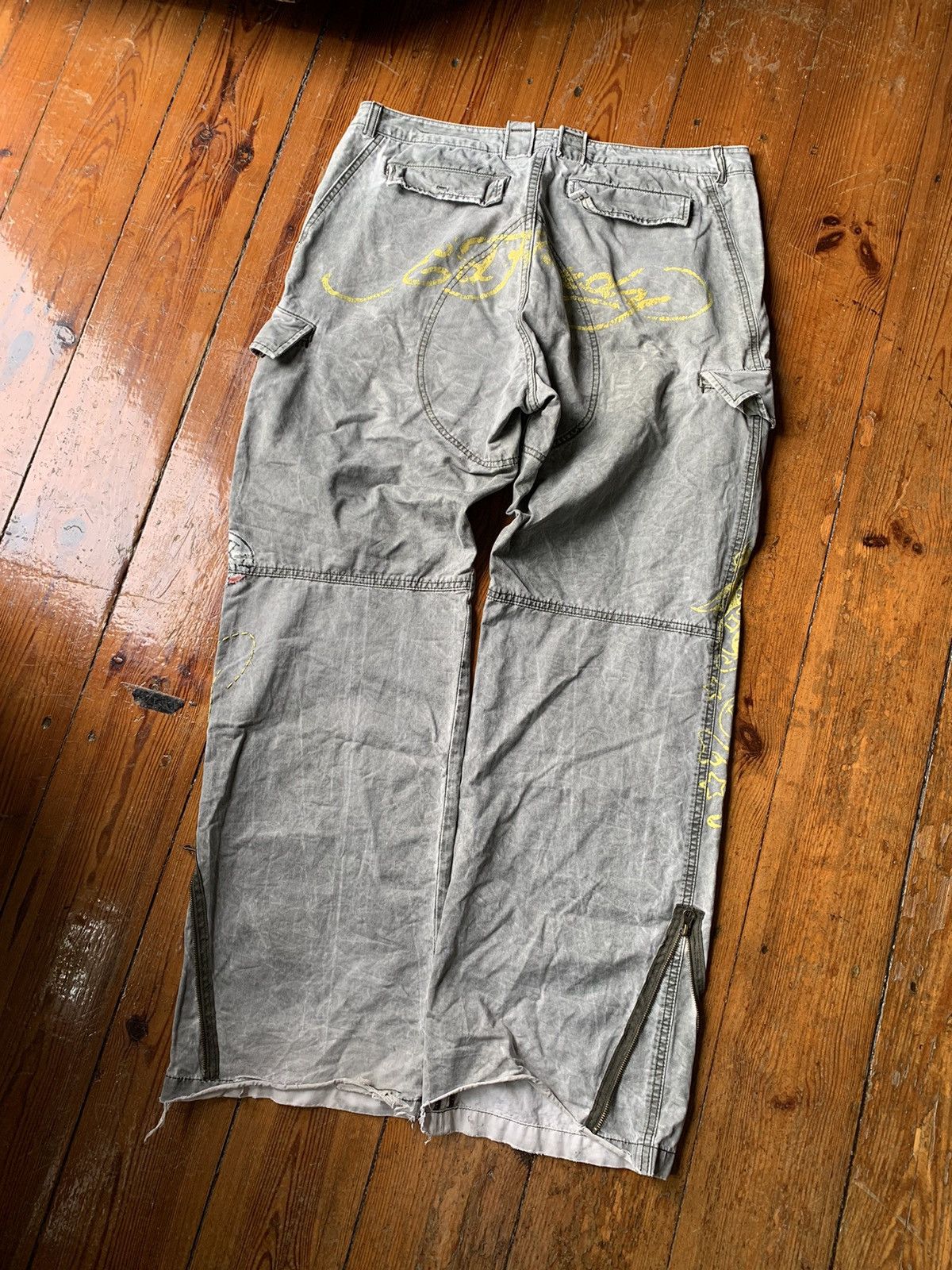 image of Very Ed Hardy Vintage Cargo Pants in Grey, Men's (Size 36)