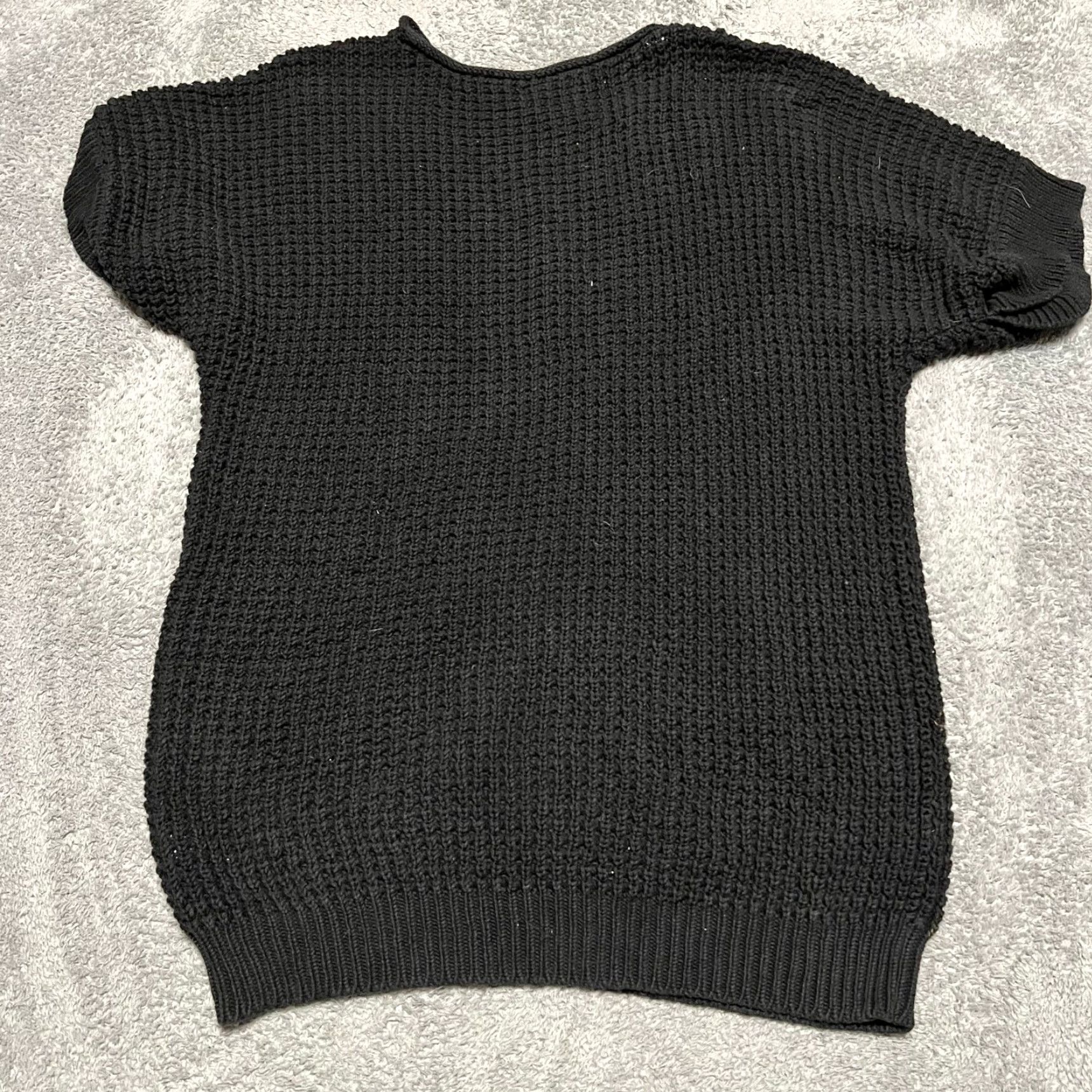 Vintage Hatch Maternity Sweater Womens One Size Navy Blue Short Sleeve Flaws Bleach Stains Size ONE SIZE - 4 Thumbnail