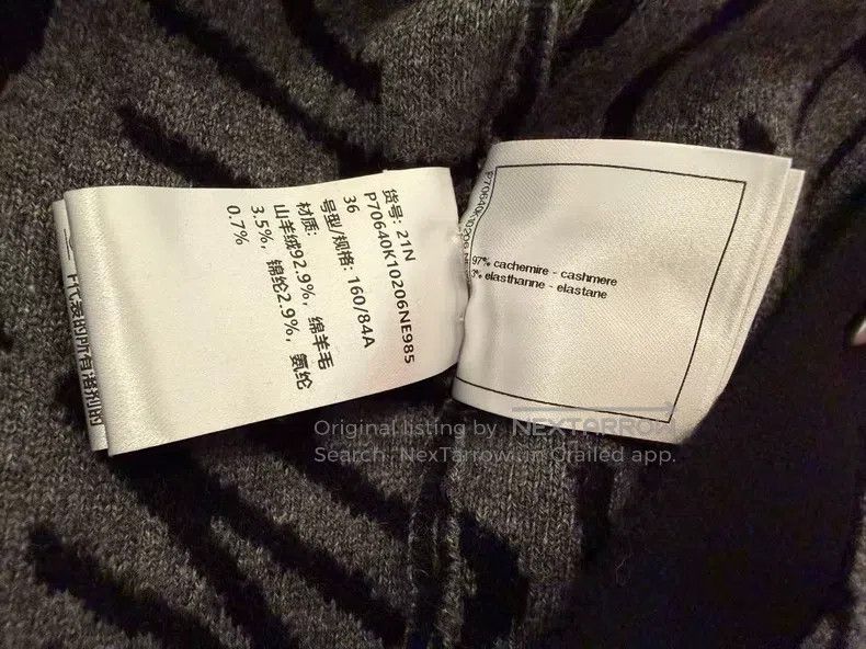 Chanel Chanel Letter-printed cardigan coat Size XS / US 0-2 / IT 36-38 - 6 Thumbnail