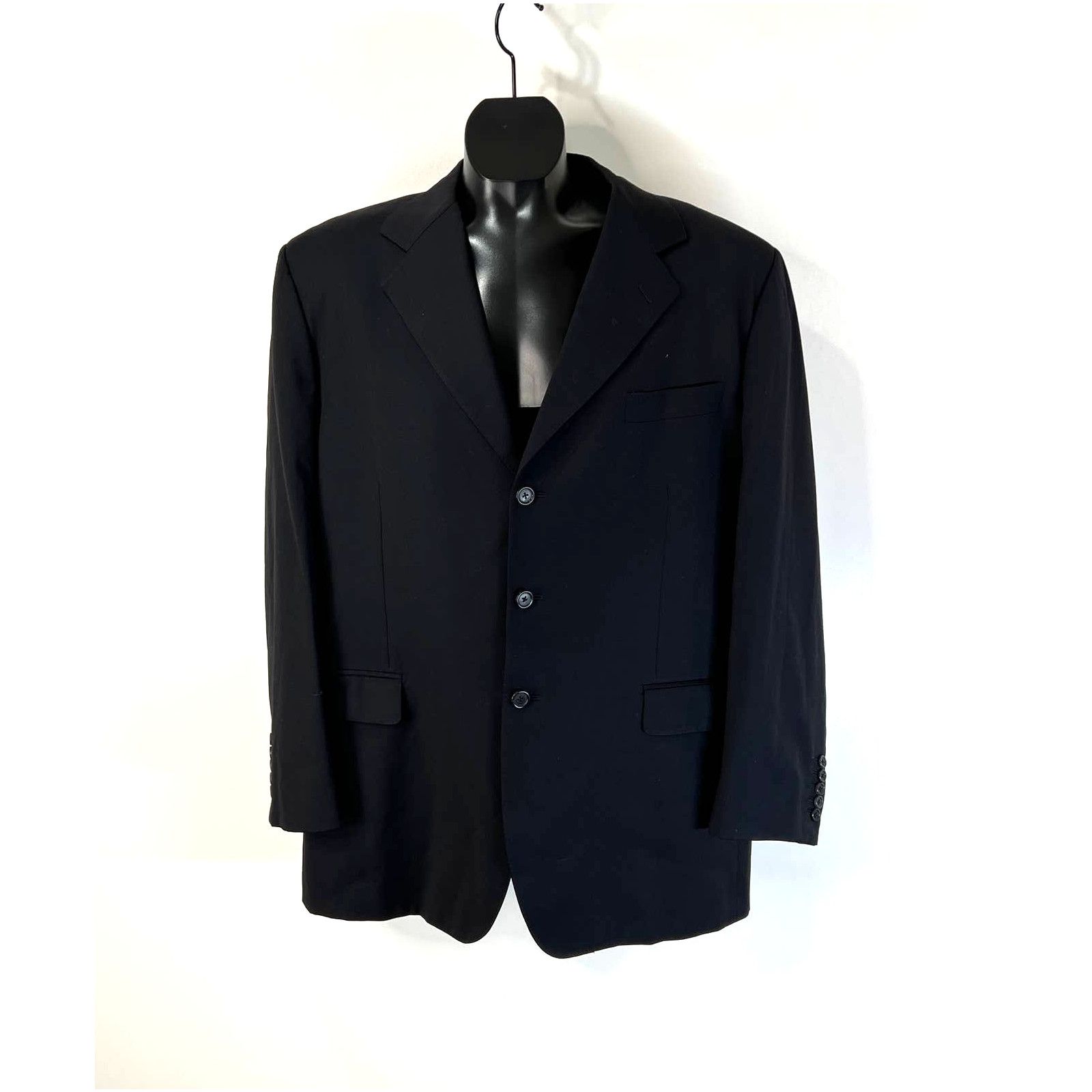 image of Loro Piana Redalli Loro Piano Wool Blazer Black, Men's (Size 50R)