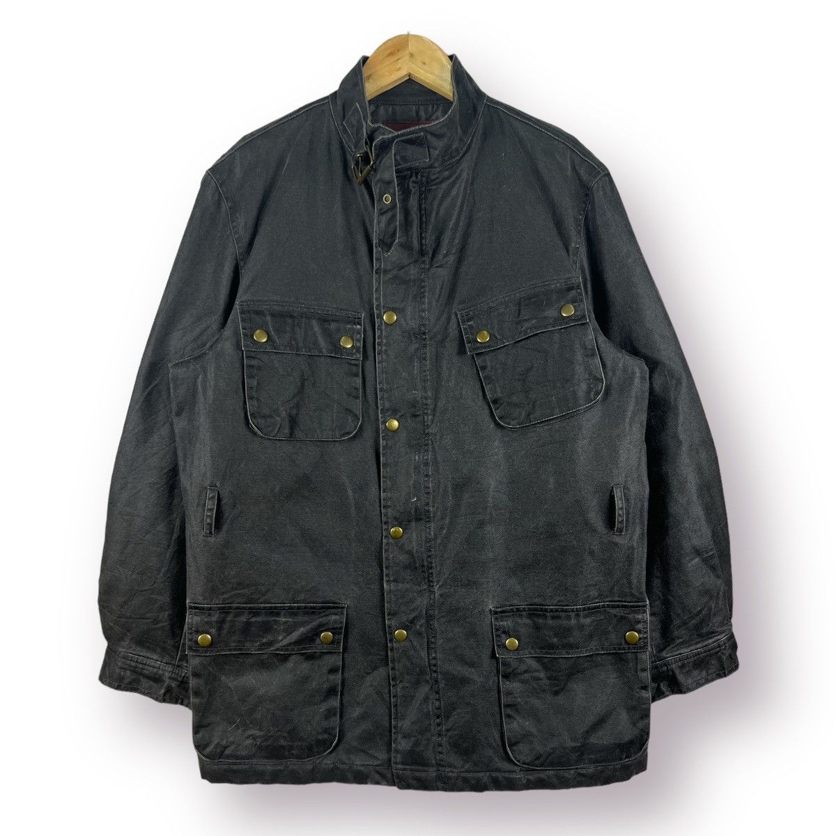 Japanese Brand 🔥 RAGFAIR M65 MILITARY MINIMALIST STYLE BELT WAX COAT - M Size US L / EU 52-54 / 3 - 2 Thumbnail