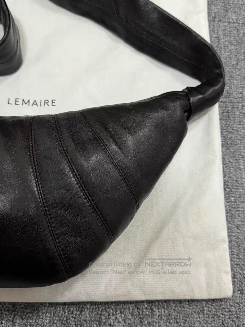 Lemaire LEMAIRE Dark chocolate brown sheepskin horn bag Size ONE SIZE - 3 Thumbnail
