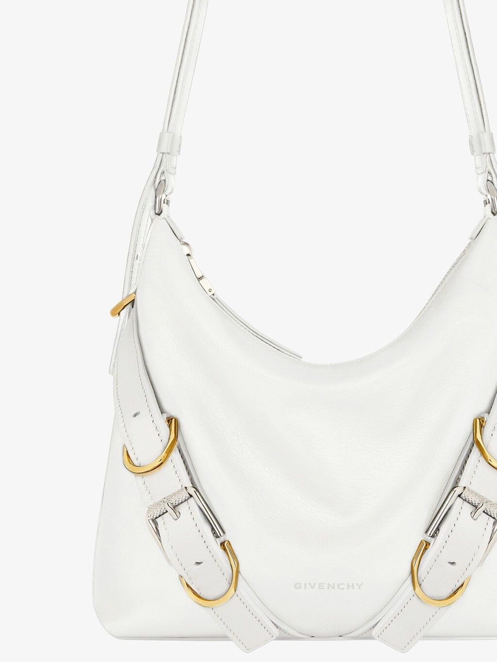 Givenchy o1srvl11e0225 Size: OS/Voyou Crossbody Leather Bag in Ivory Size ONE SIZE - 5 Thumbnail