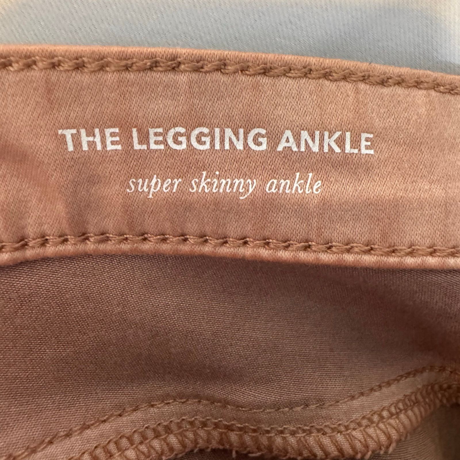 AG Adriano Goldschmied AG Coated Skinny Jeans Brown Legging Ankle 27R Size 27" / US 4 / IT 40 - 8 Thumbnail