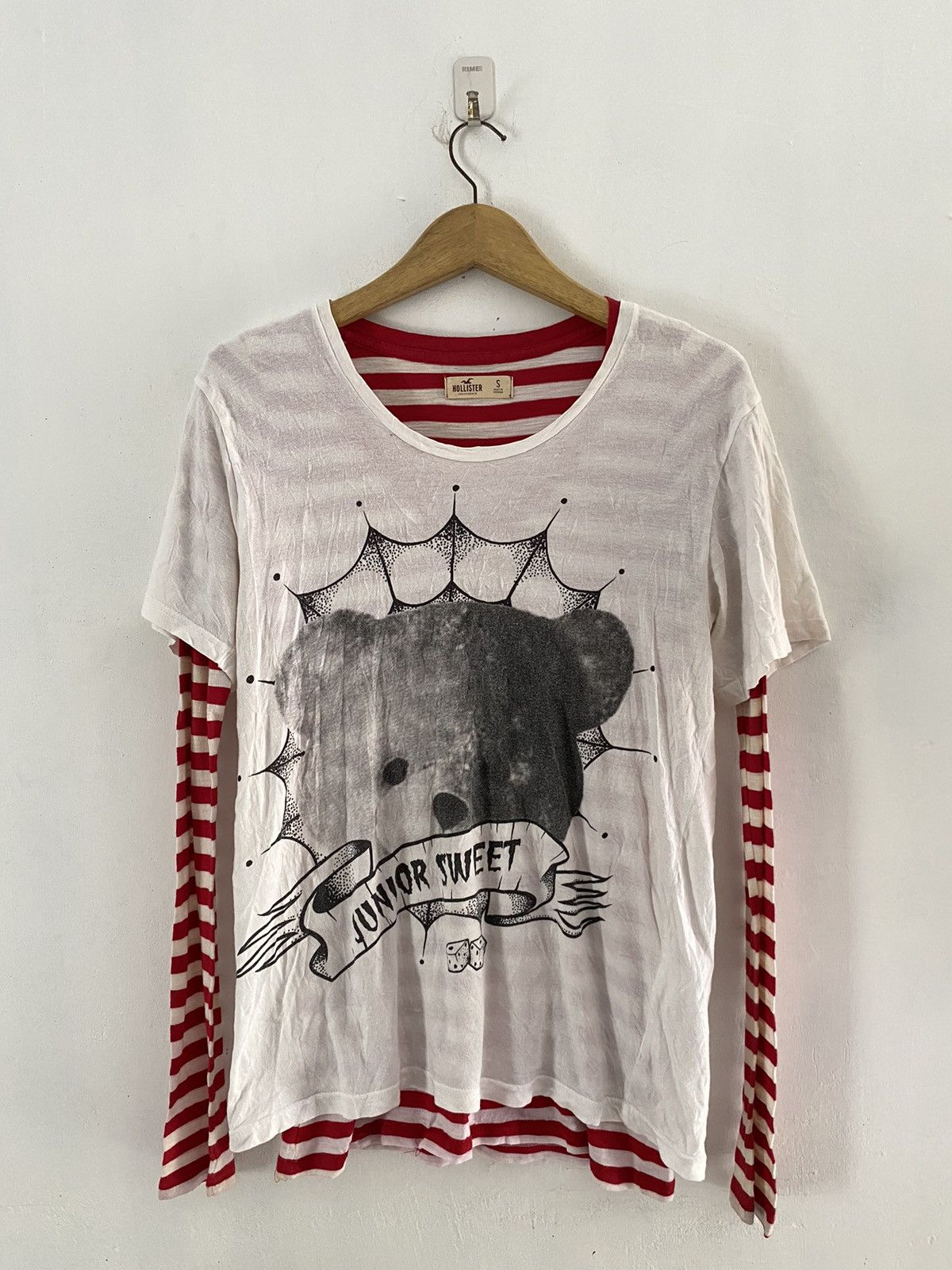 20471120 × Hysteric Glamour × Japanese Brand 2in1 junior sweet spider bear double layers tshirt Size US L / EU 52-54 / 3 - 1 Thumbnail