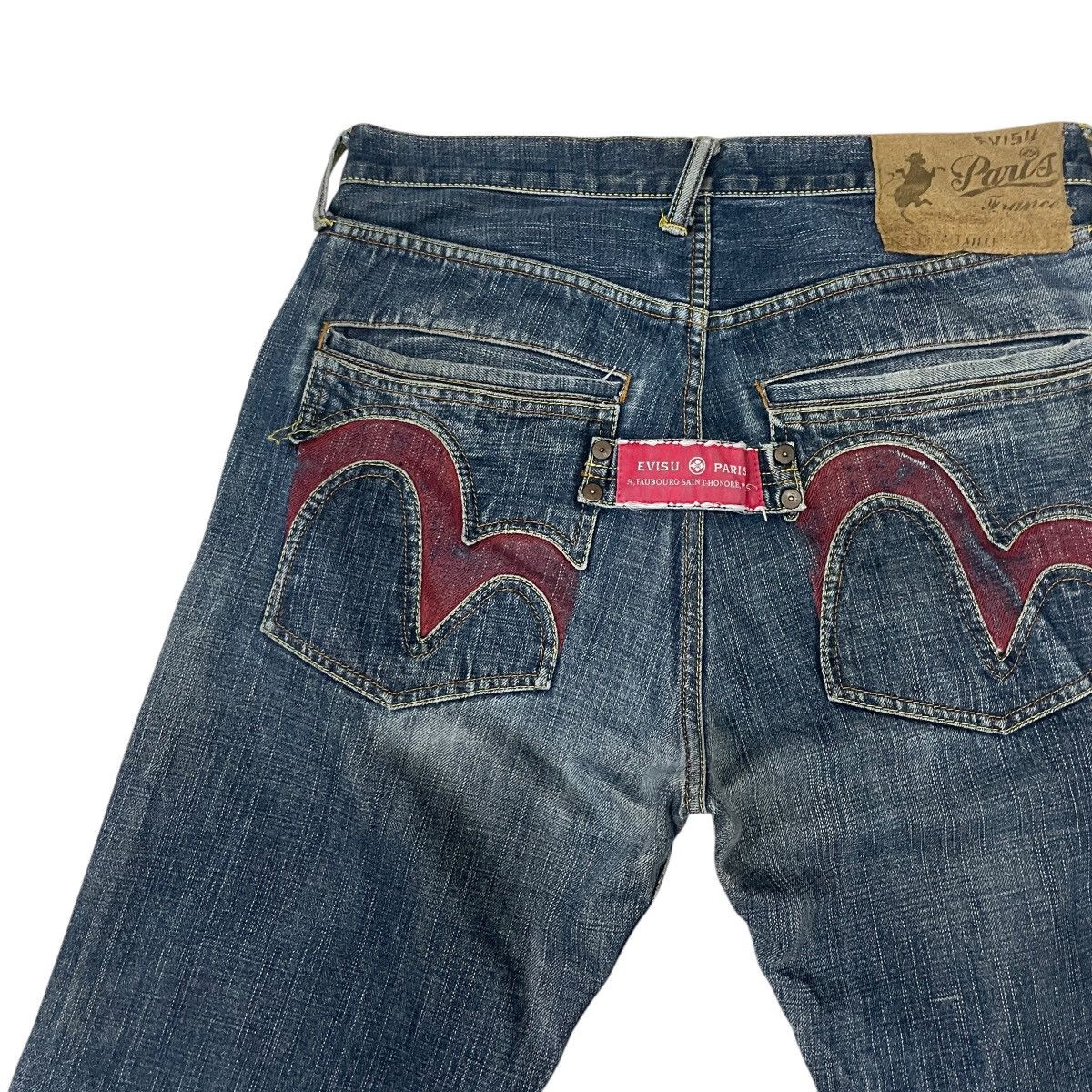 Evisu Vintage Evisu Distressed Redline Denim Jeans Size US 34 / EU 50 - 2 Thumbnail