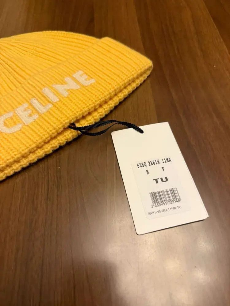 Celine Celine by Hedi 23AW Logo Knitwear Hat-2507 Size ONE SIZE - 6 Thumbnail