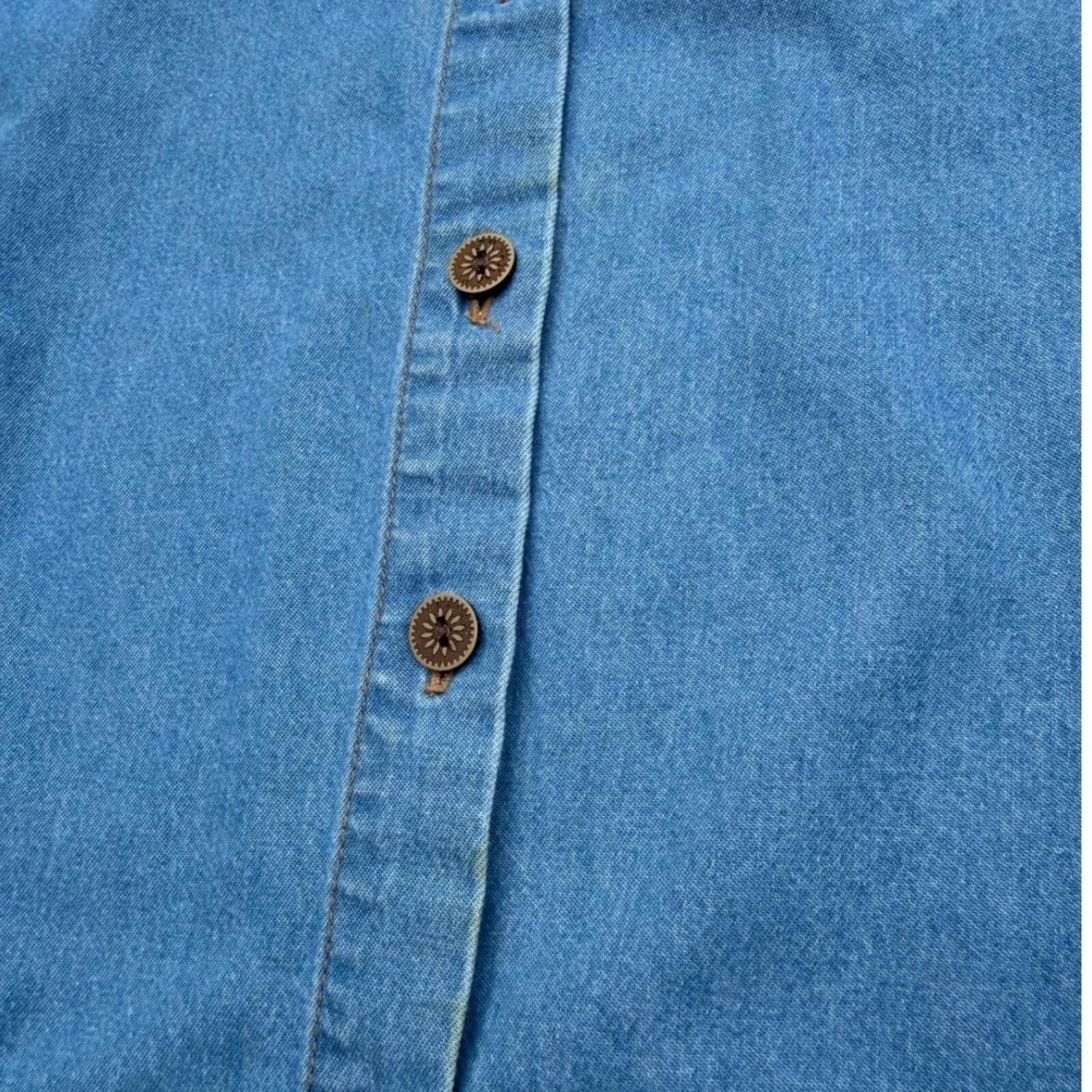 Other Allison Daley Denim Button Down Shirt Size XL / US 12-14 / IT 48-50 - 6 Thumbnail