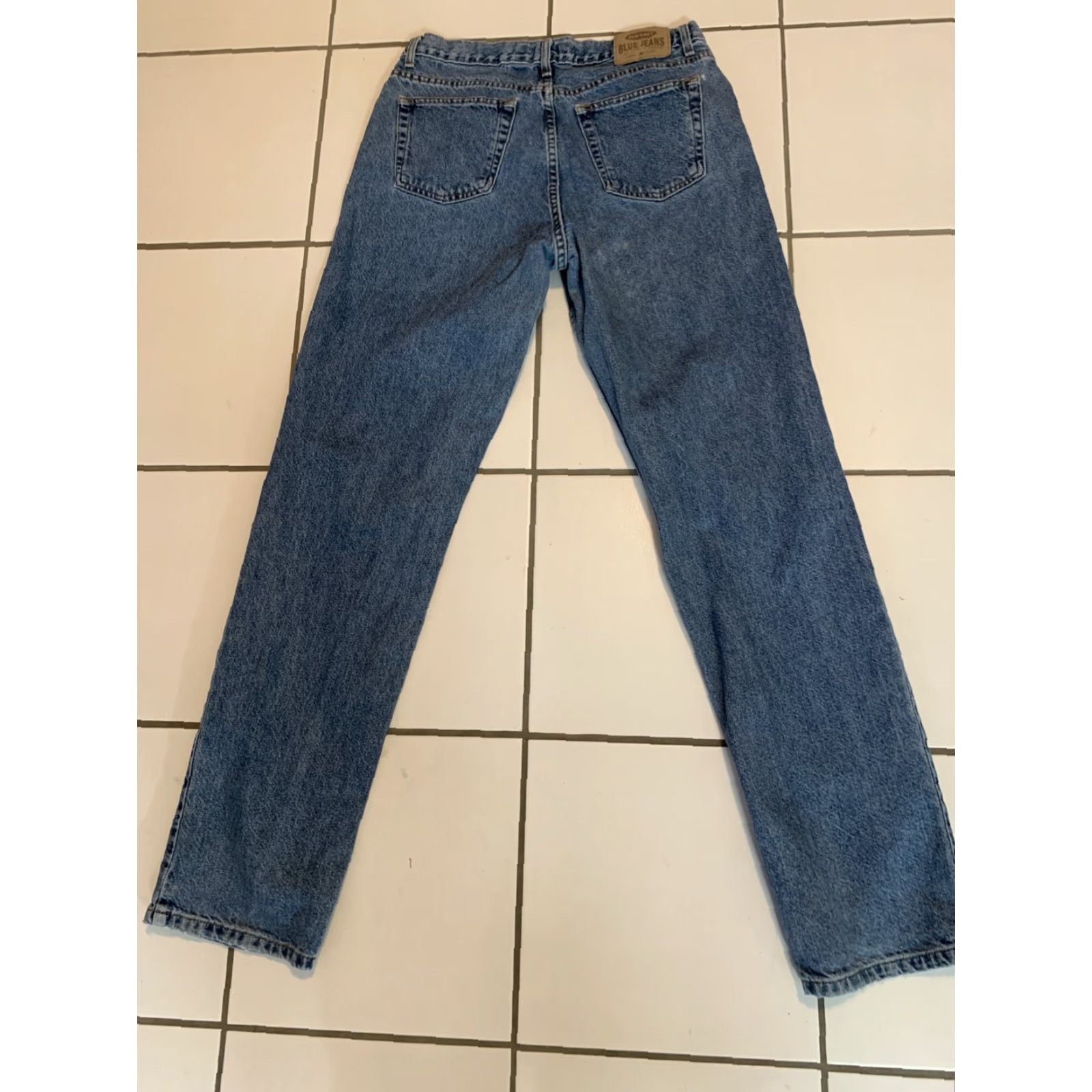 Old Navy Old Navy Jeans Women's Size 14 Long Straight Blue Dark Wash Denim 5-Pocket Zip Inseam 33in Regular Rise Mid Vintage No Size 36" / US 14 / IT 50 - 3 Thumbnail