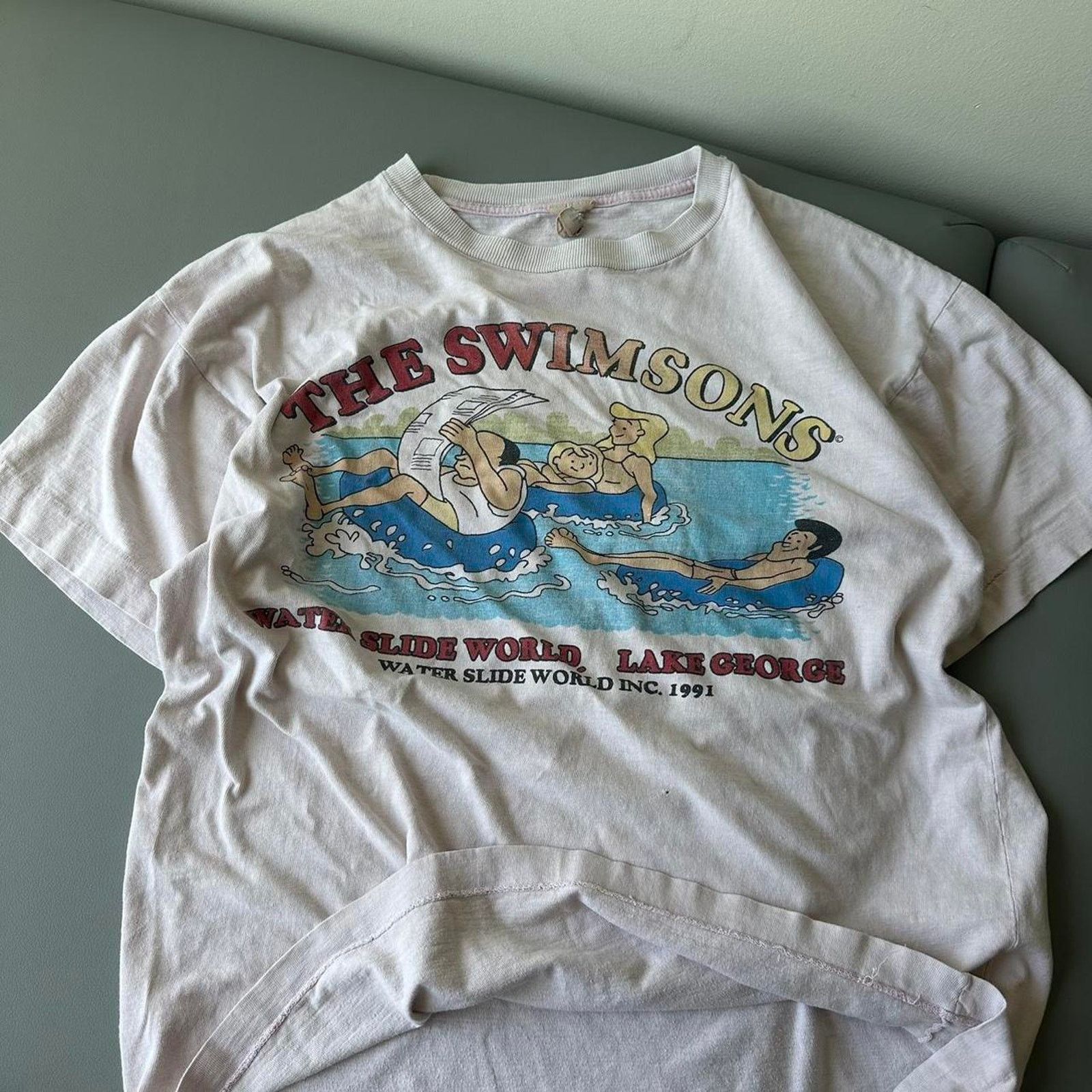 Vintage Rare Vinatge 90s The Swimsons World Cartoon Graphic Size US L / EU 52-54 / 3 - 5 Thumbnail