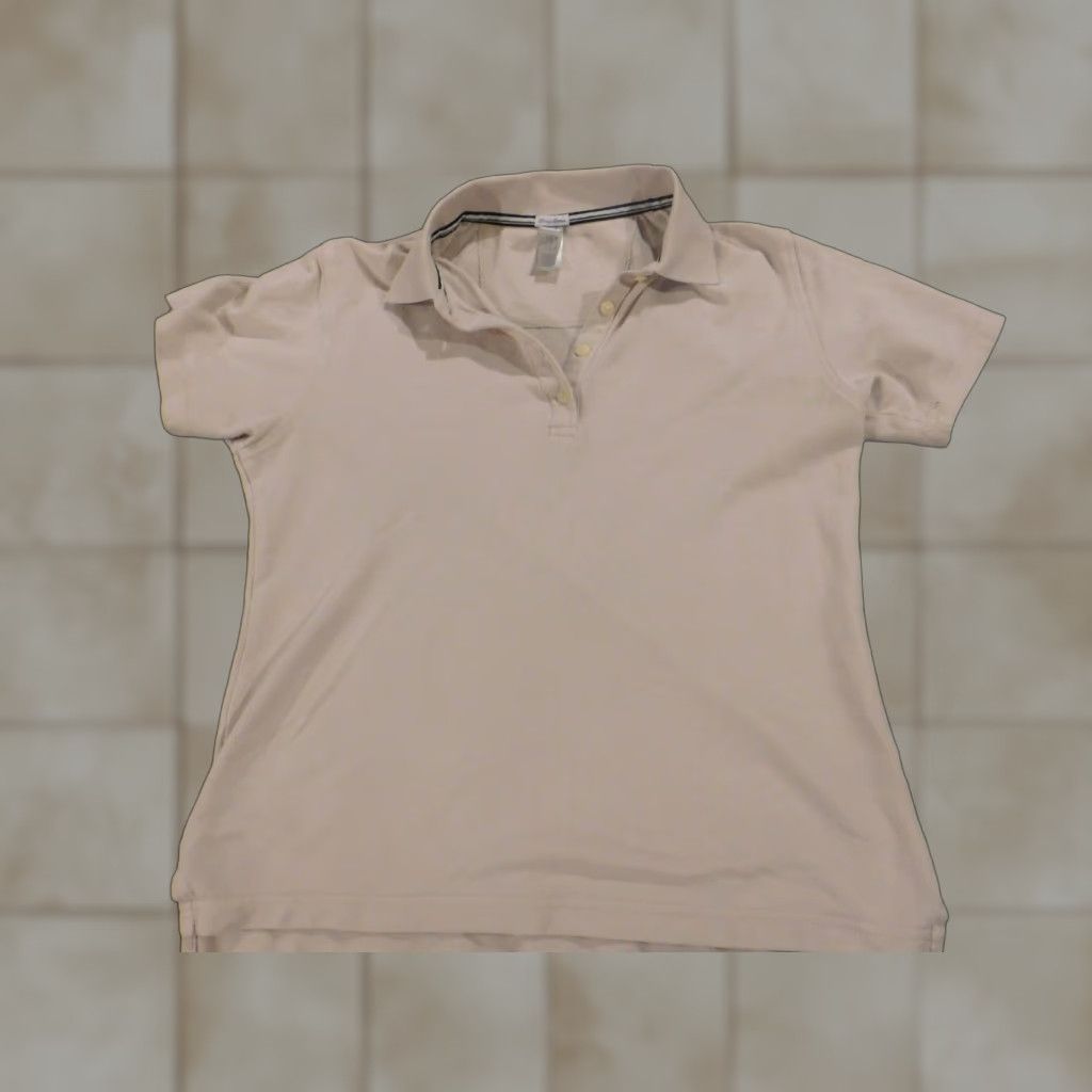 Vintage Page & Tuttle Polo Shirt Womens XS Peach Pink Short Sleeve Crew Neck Cotton Modal Rayon Classic Basic Casual Stretch 90s? Size XS / US 0-2 / IT 36-38 - 1 Thumbnail