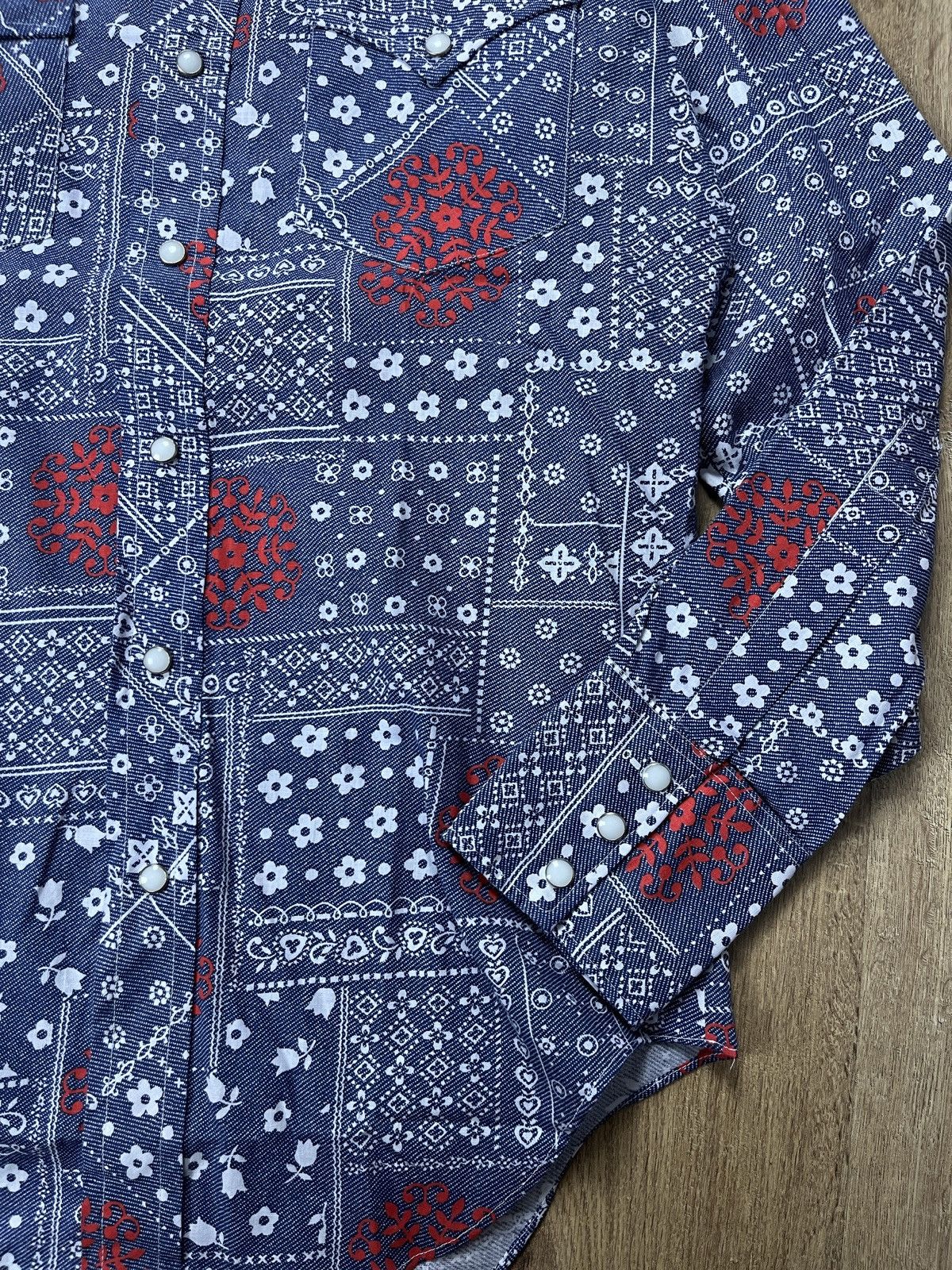 Wrangler ➕ 70s wrangler western Pearl button up shirt Americana rare Size US M / EU 48-50 / 2 - 2 Thumbnail