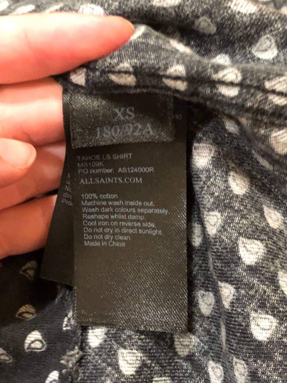 Allsaints Vintage Allsaints black print shirt crazy Y2K streetwear Size US XS / EU 42 / 0 - 3 Thumbnail