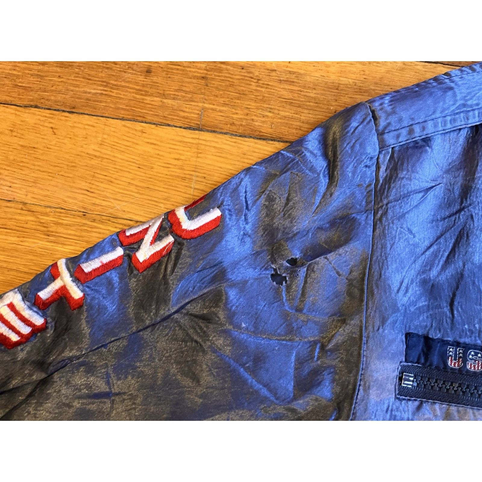 Vintage VINTAGE Style Auto USA-1 Bomber Jacket Shirt Blue Mens Small 80s Logo Back Casual Size US S / EU 44-46 / 1 - 6 Thumbnail