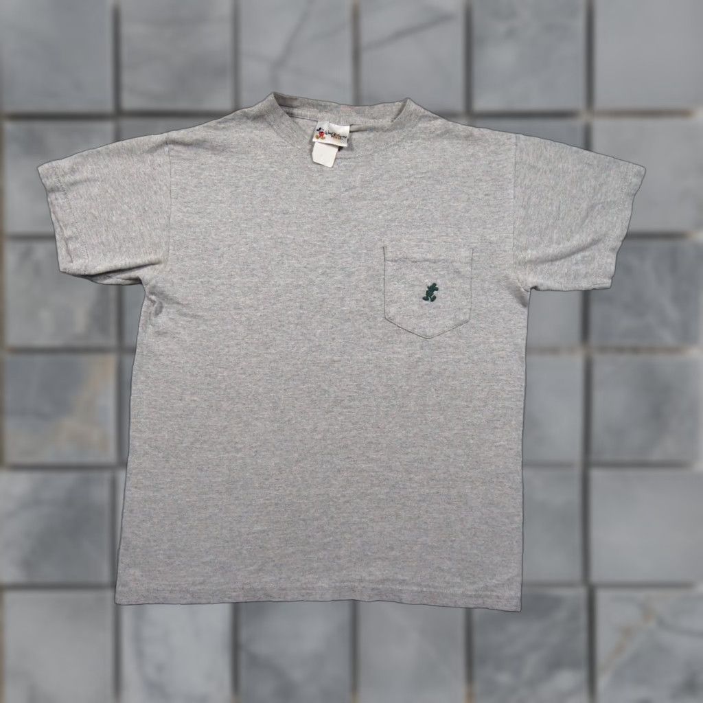 Disney VINTAGE Disney Shirt Mens Small Gray Pocket Tee Mickey Mouse 90s Y2K Adult Shirt S Gray Disney 90s Mens Size US S / EU 44-46 / 1 - 1 Thumbnail