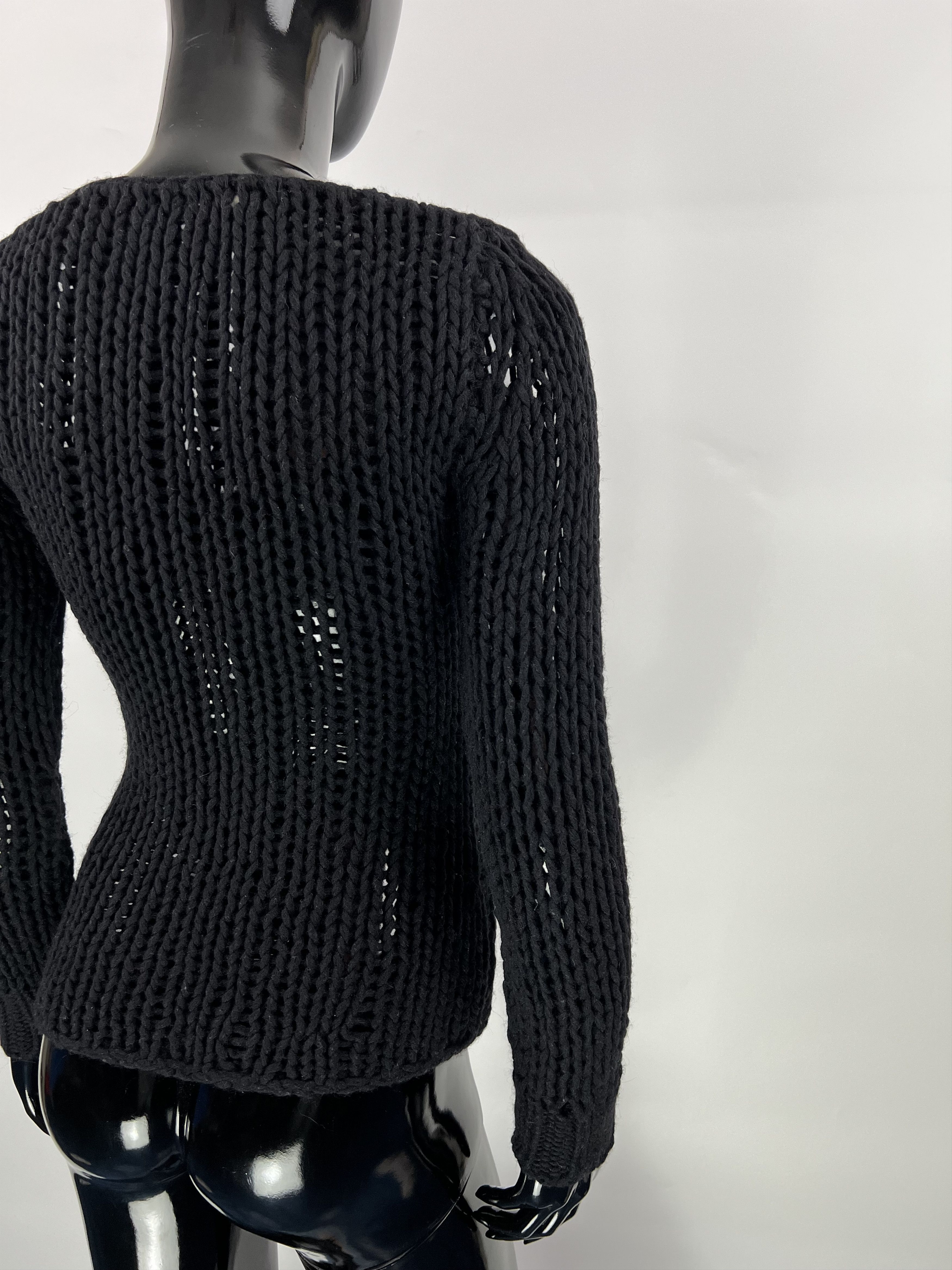 Pierre Balmain Pierre Balmain Mesh Knit Alpaca Wool Sweater Size S 40/26 Size S / US 4 / IT 40 - 4 Thumbnail