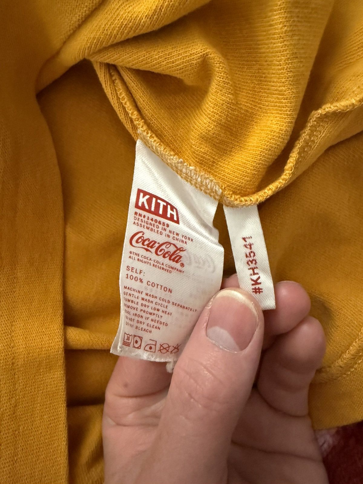 Kith Kith x Coca Cola Quinn Long Sleeve Mustard Tee Size Small Size US S / EU 44-46 / 1 - 3 Thumbnail