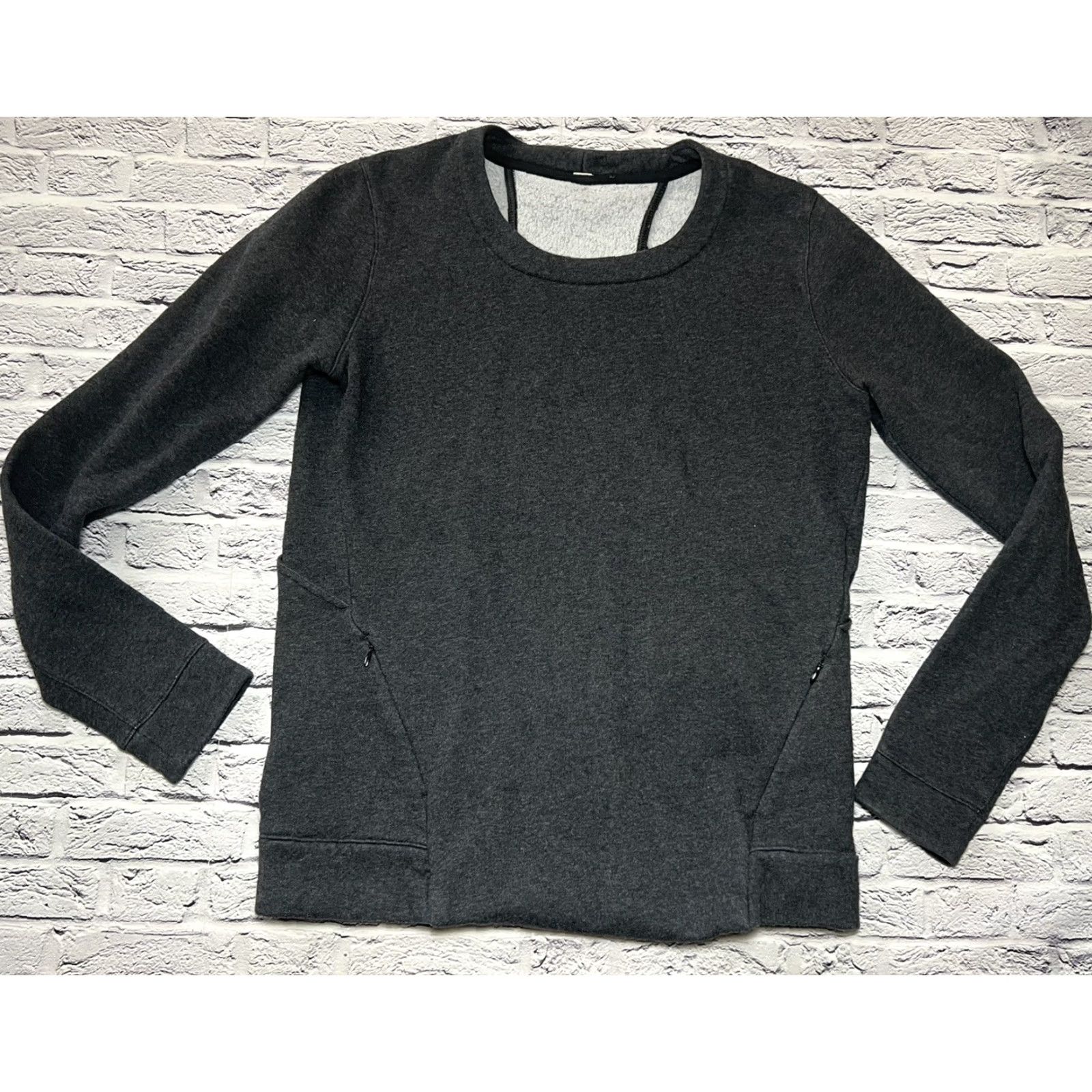 Lululemon Lululemon Sweatshirt Go Endeavor Splitback Women's 8 Gray Pockets Zip Fleece Inner Athletic Pullover Crew Neck Activewear Womens Size M / US 6-8 / IT 42-44 - 3 Thumbnail