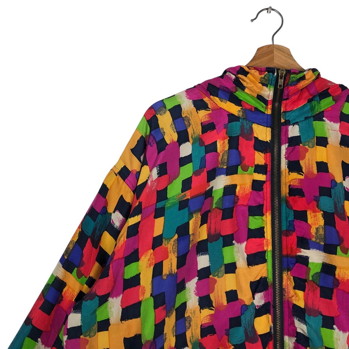 Japanese Brand 🔥90’s Vintage Silk Bomber Jacket EVR Art Issey Miyake Size US XL / EU 56 / 4 - 7 Thumbnail