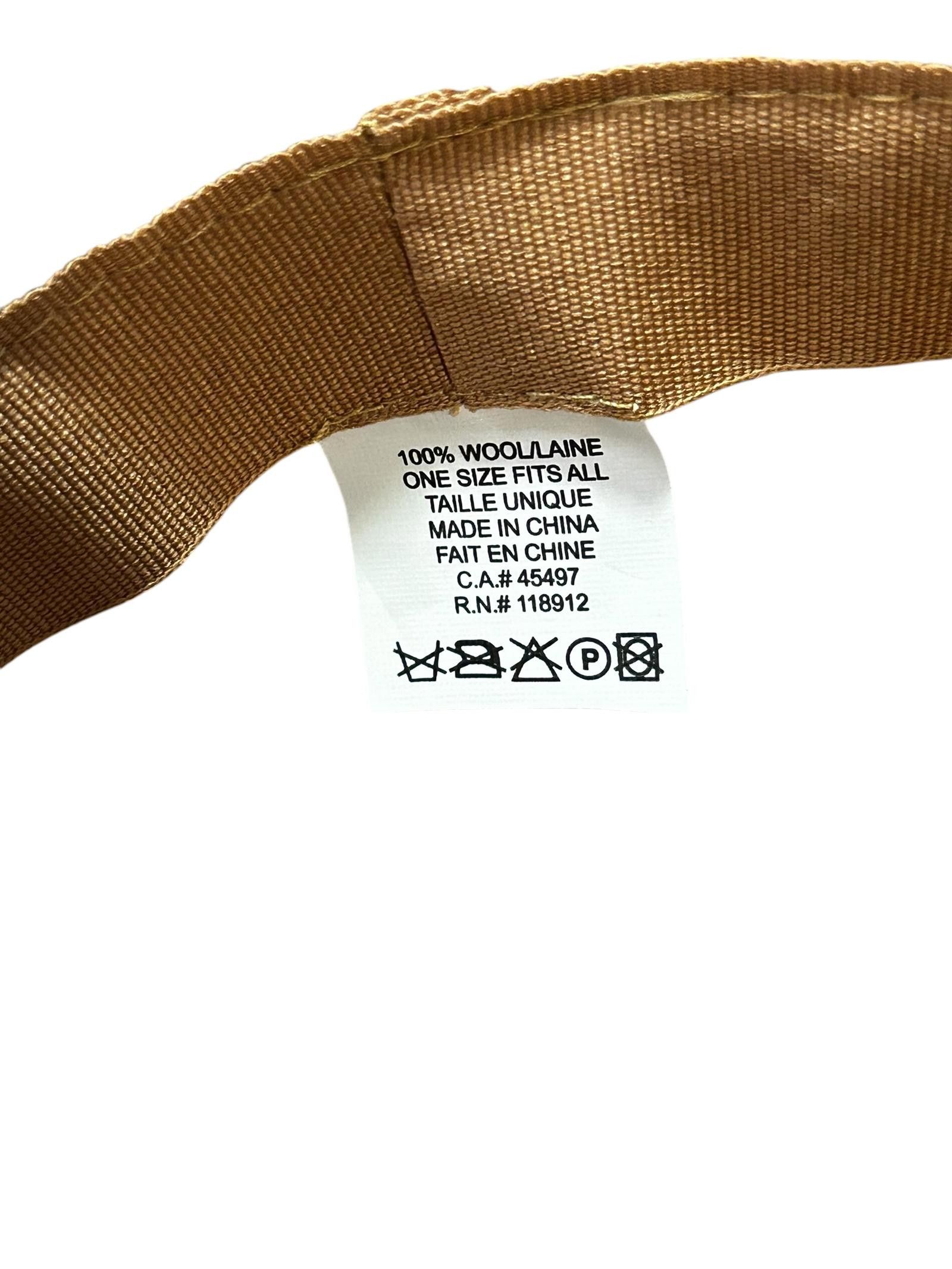 Designer Stylish Beige Wool Hat Size ONE SIZE - 3 Thumbnail
