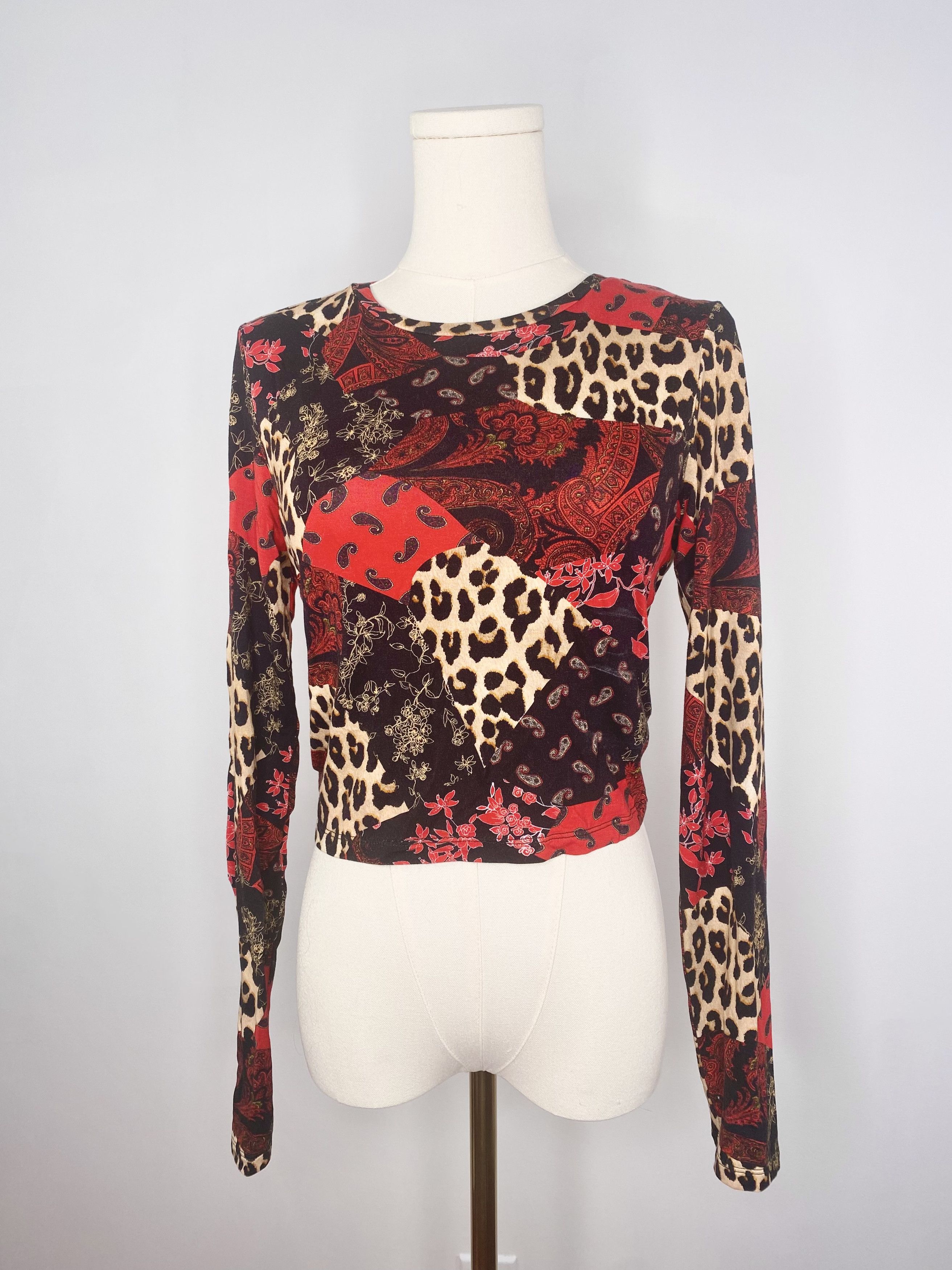 Alice + Olivia Patchwork Leopard & Paisley Sweater - Alice + Olivia Size S / US 4 / IT 40 - 3 Thumbnail