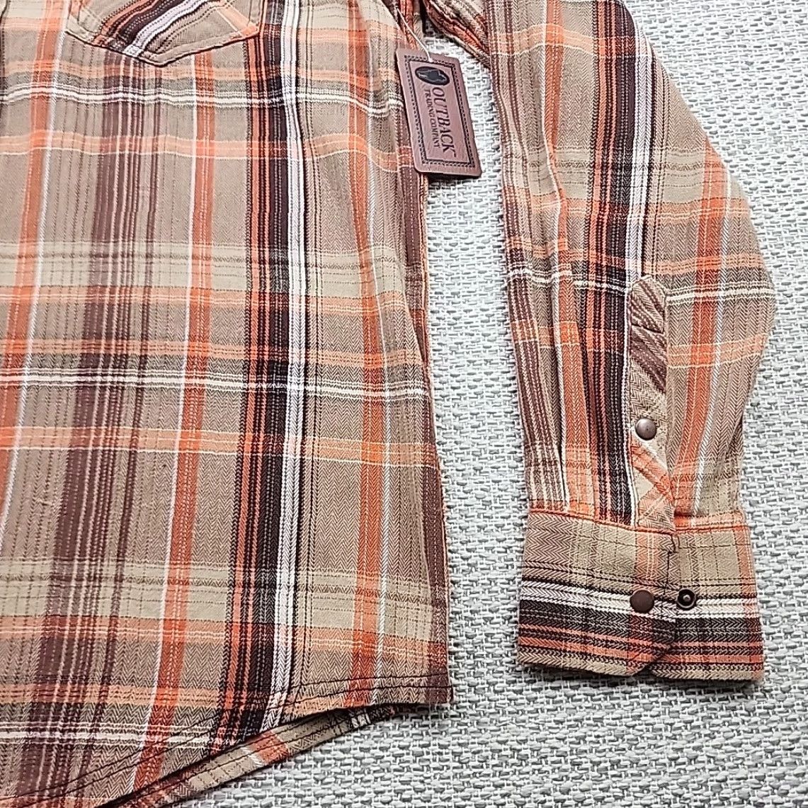 Vintage Outback Trading Company Long Sleeve Shirt Sz Large Snap Up Plaid Caleb NEW Mens Size US L / EU 52-54 / 3 - 2 Thumbnail