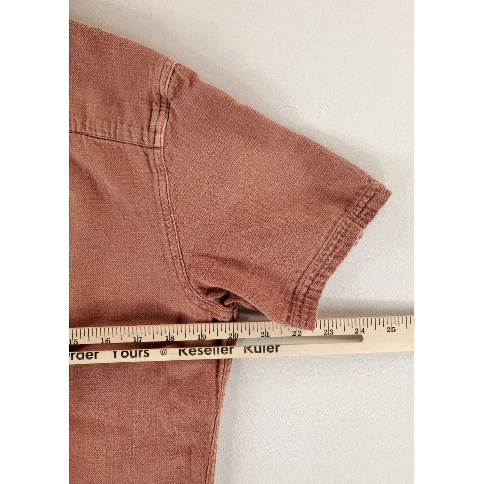 Marine Layer Marine Layer Shirt Button-Up Lightweight Cotton Red Clay Mens M Size US M / EU 48-50 / 2 - 4 Thumbnail