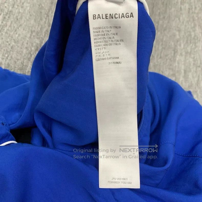 Balenciaga Balenciaga Blue Windbreaker Jacket Size US M / EU 48-50 / 2 - 7 Thumbnail