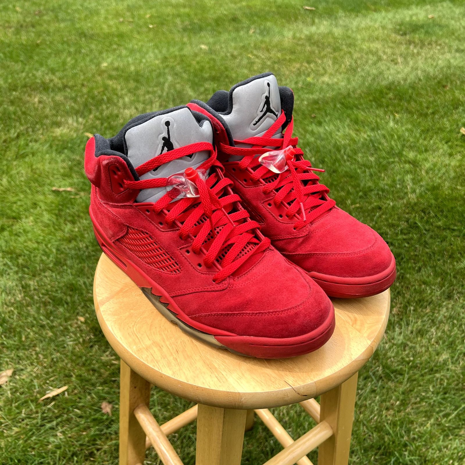 Jordan Brand Nike Nike Air Jordan 5 Retro Red Suede Men s Shoes Size 11 Grailed