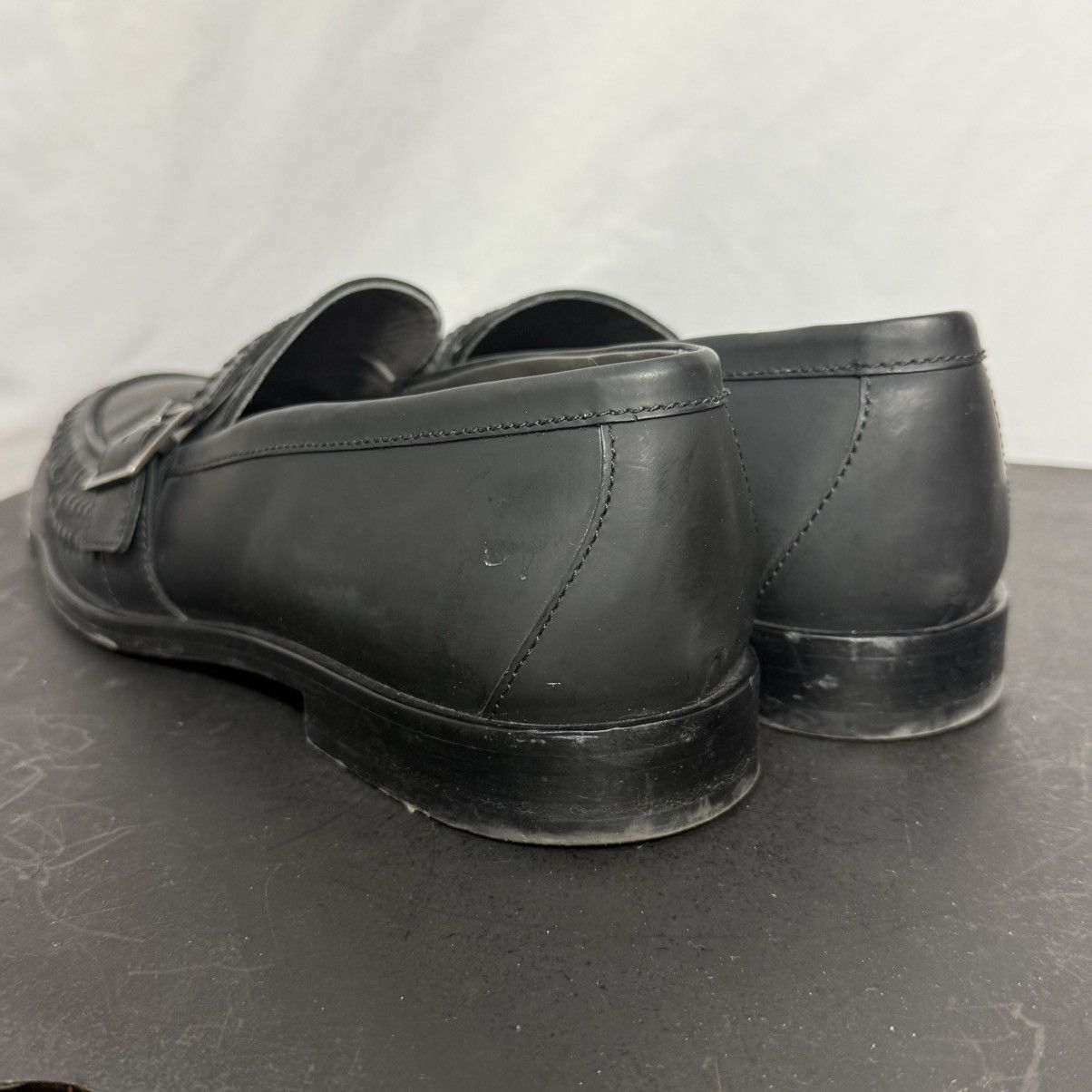 Lanvin Lanvin Studded Screws & Buckle Loafers Black Leather Size 12 Size US 12 / EU 45 - 5 Thumbnail